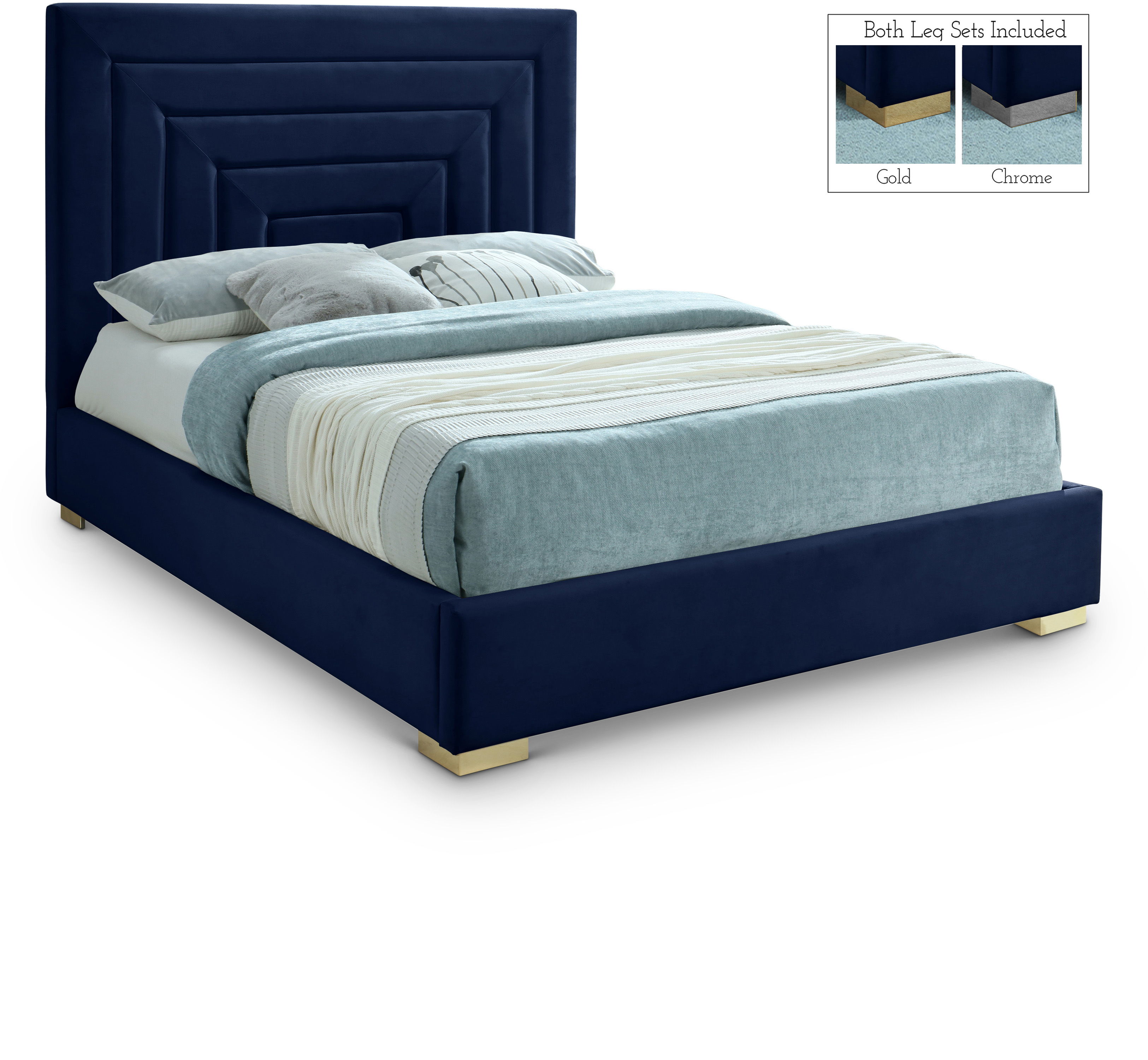 Nora - Queen Bed - Navy