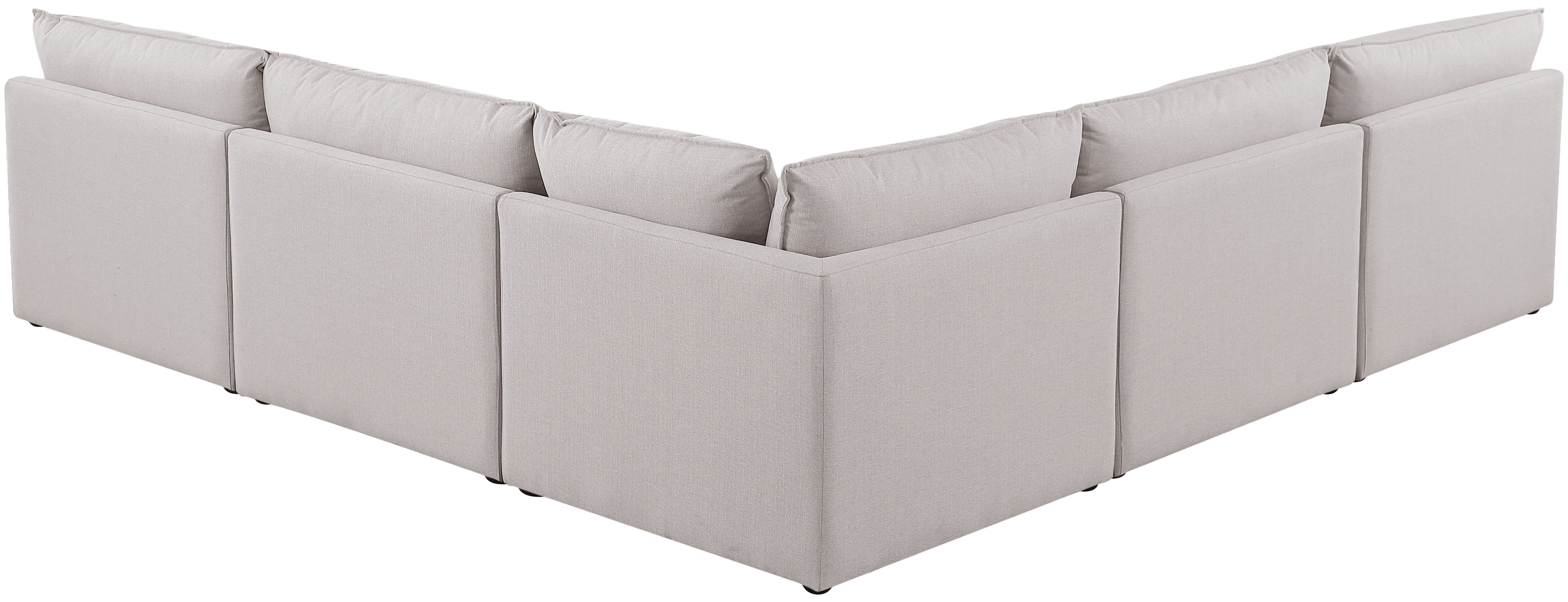 Mackenzie - 5 Piece Modular Corner Armless Sectional - Beige