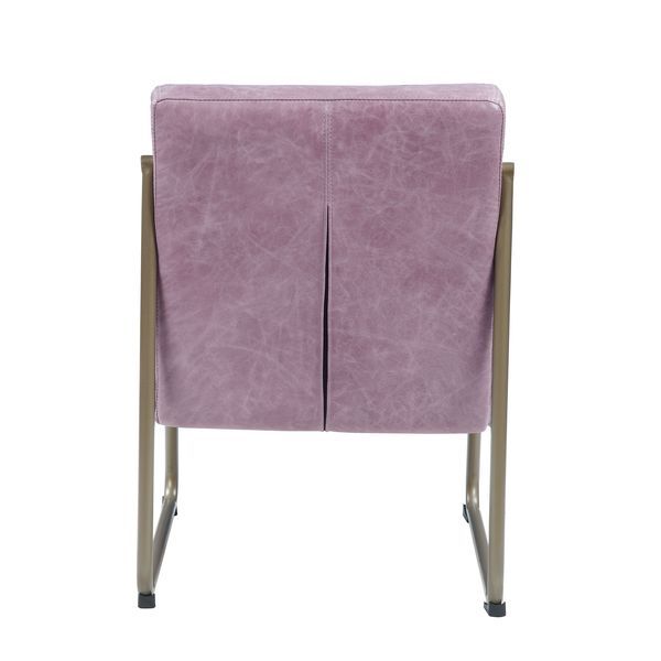 Loria - Accent Chair - Wisteria Top Grain Leather, pink, view 4