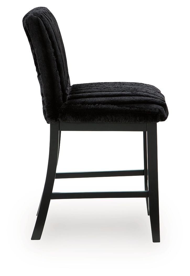 Ashley Furniture Mervannie - Upholstered Barstool (Set of 2) - Black - Image 5