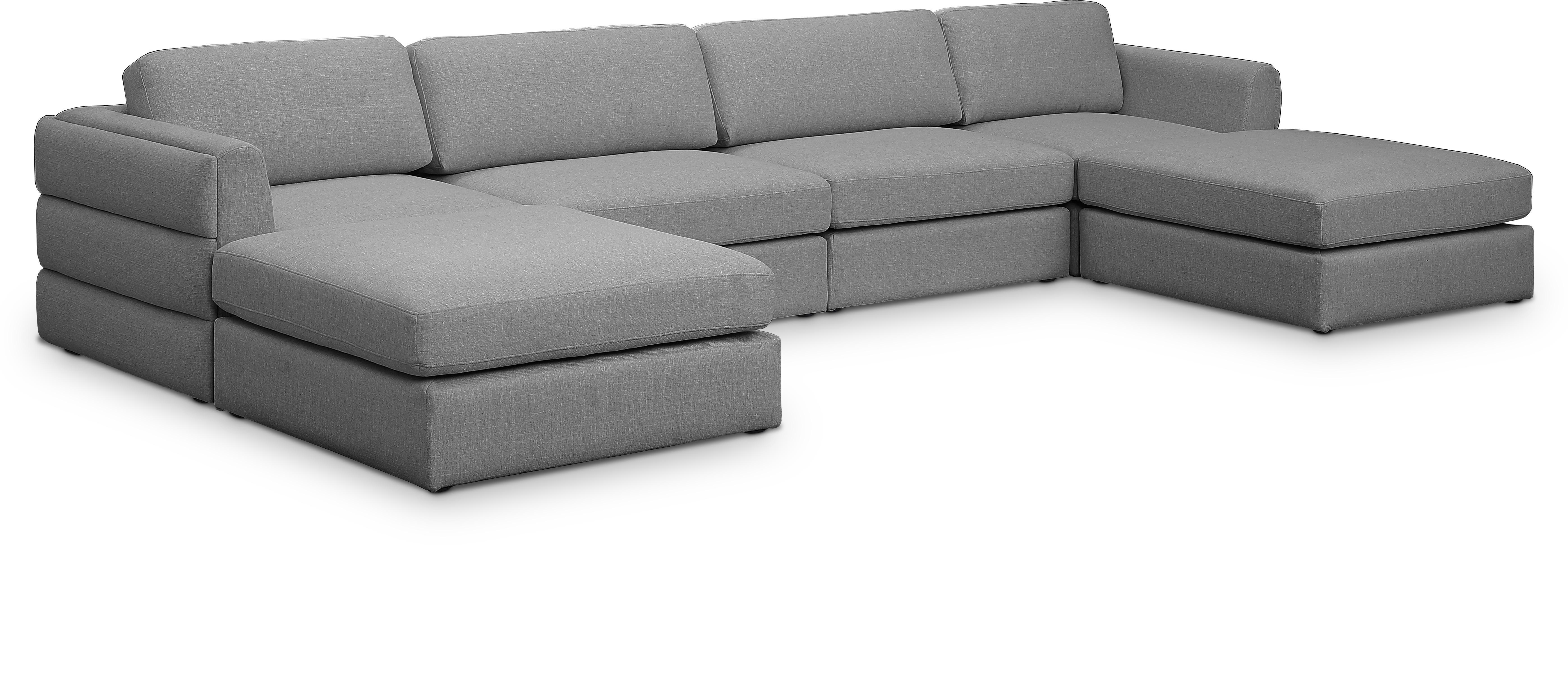 Beckham - 6 Piece Double Chaise Modular Sectional - Gray