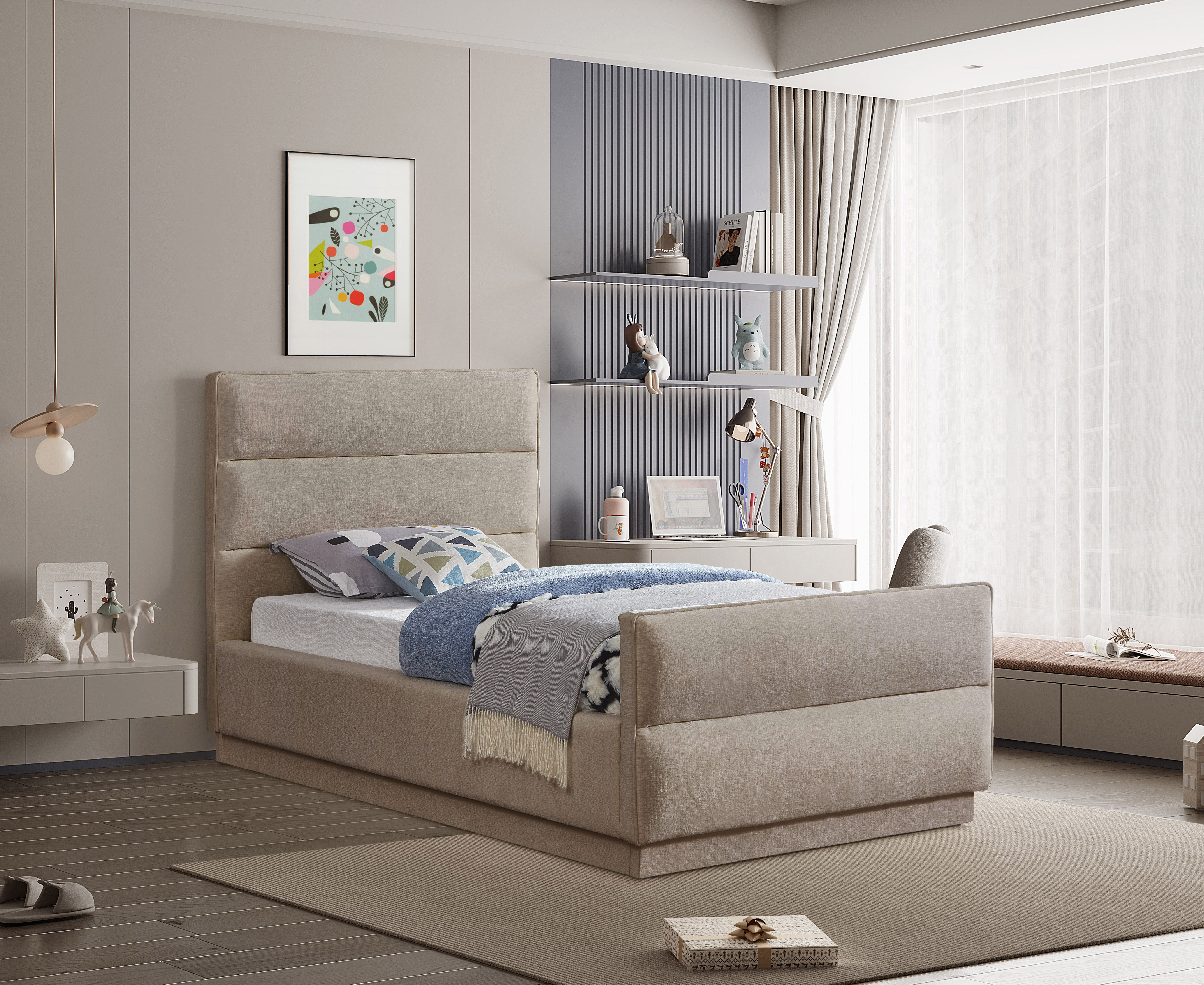 Paxton - Twin Bed - Beige
