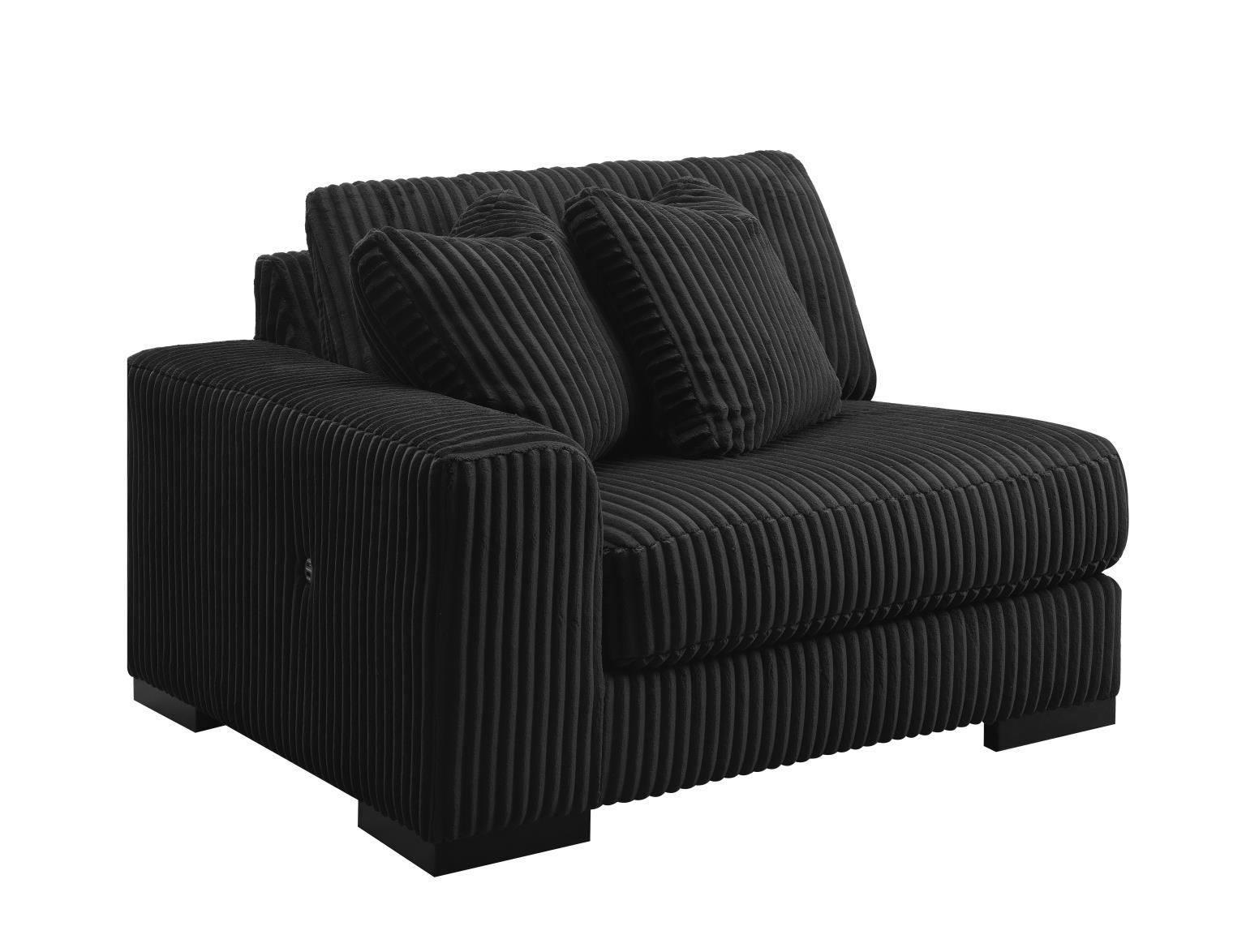 U242 - Left Chair With USB-C Charger - Black
