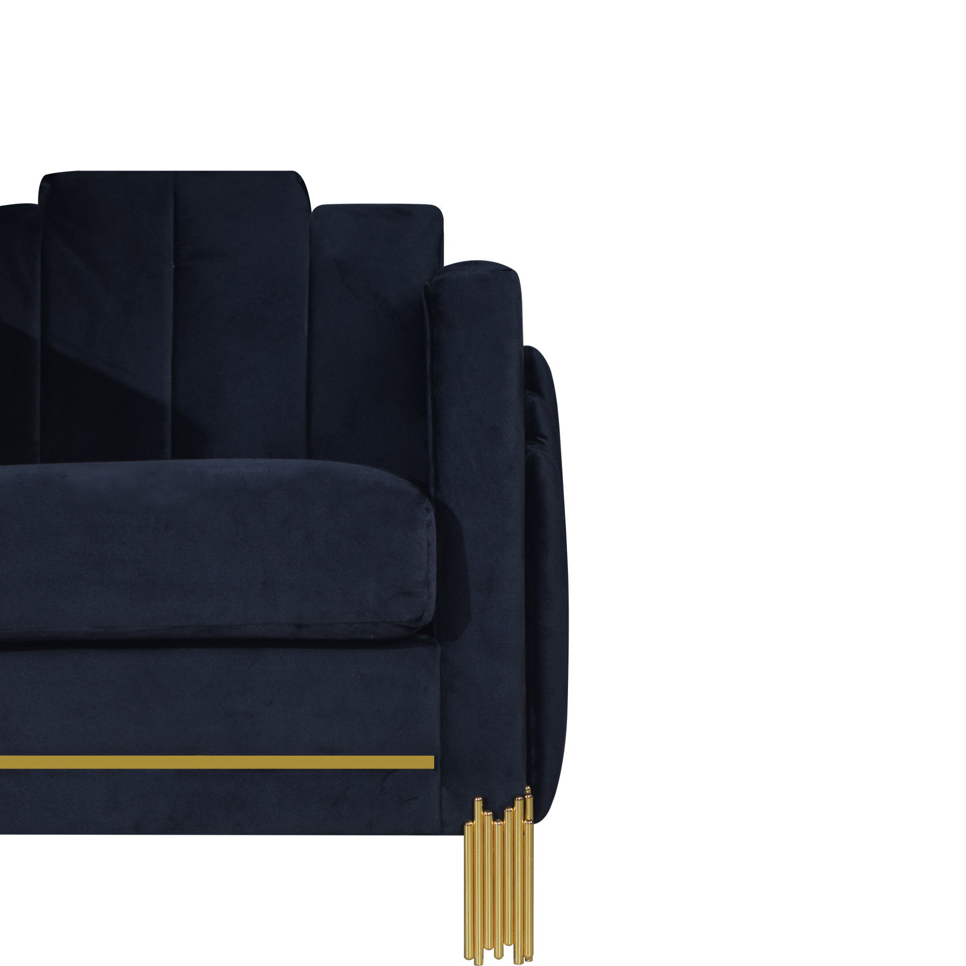 Empire - Lighted Loveseat - Black, black, view 5