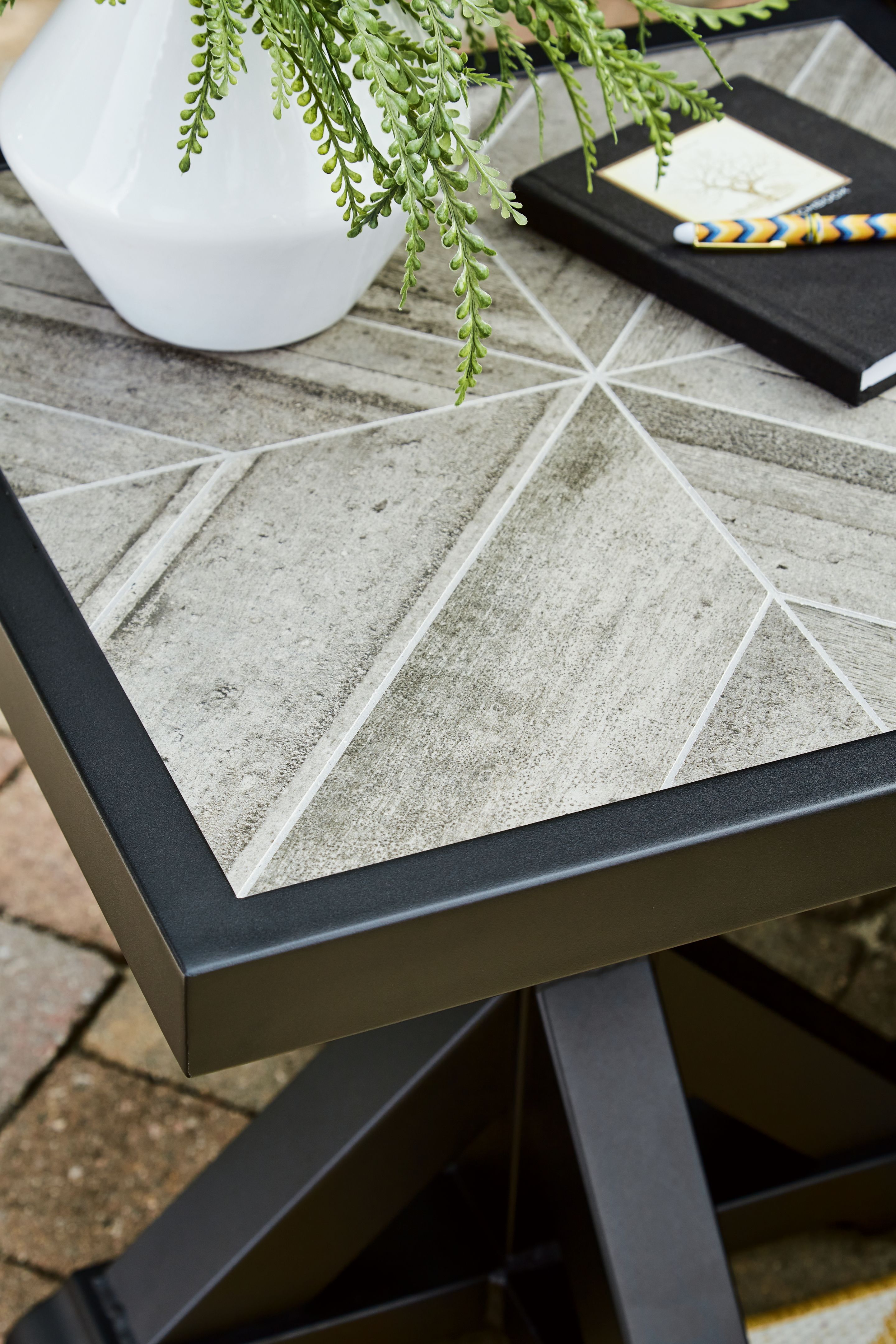 Ashley Furniture Beachcroft - Square End Table - Black / Light Gray - Image 9