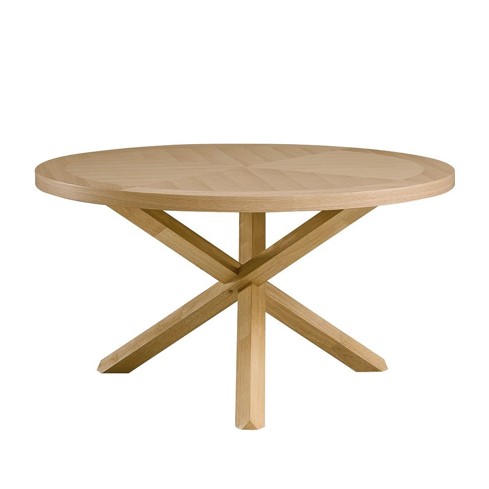 Kasem - Round Dining Table - Oak, light brown