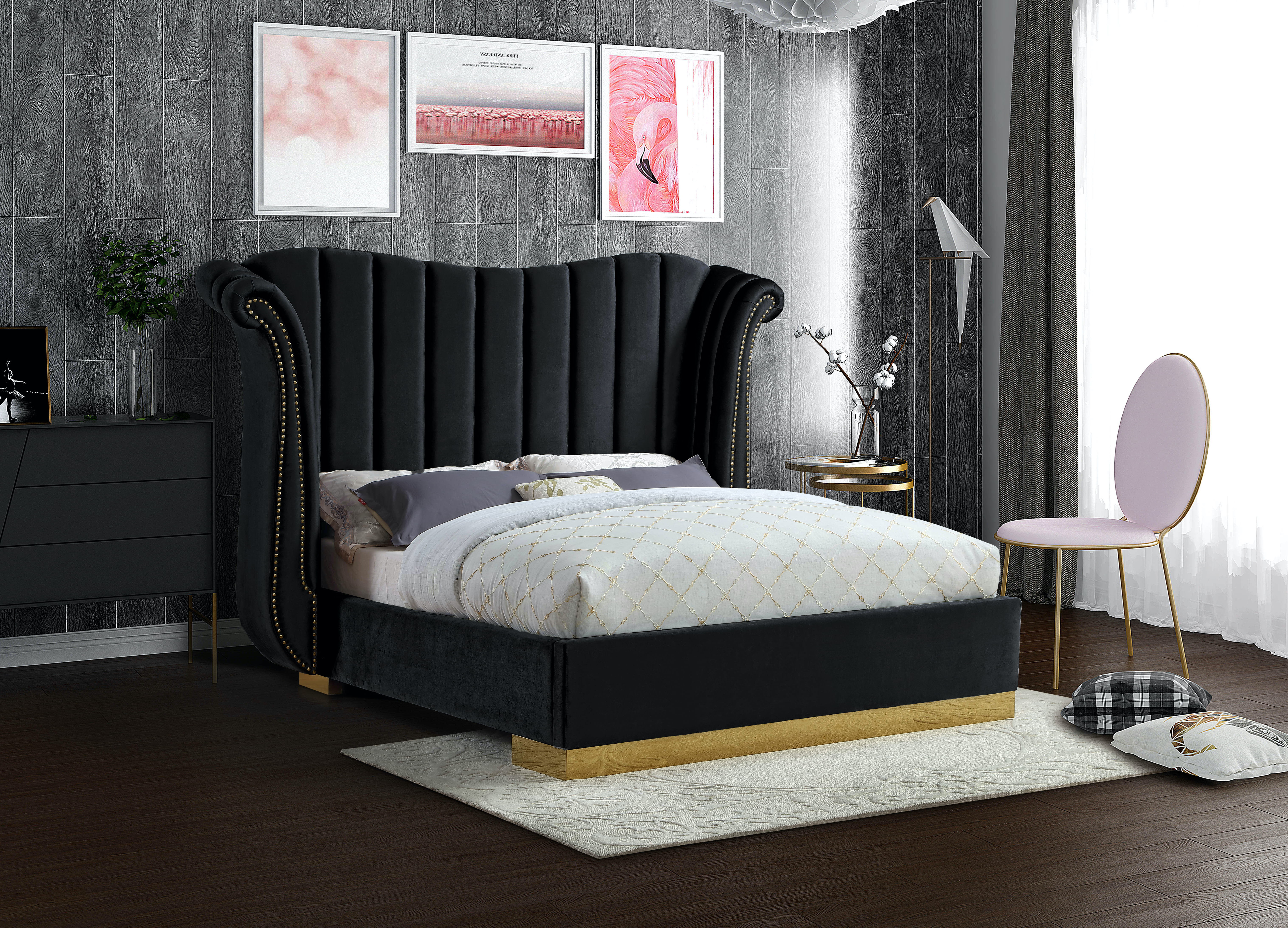 Flora - Queen Bed - Black