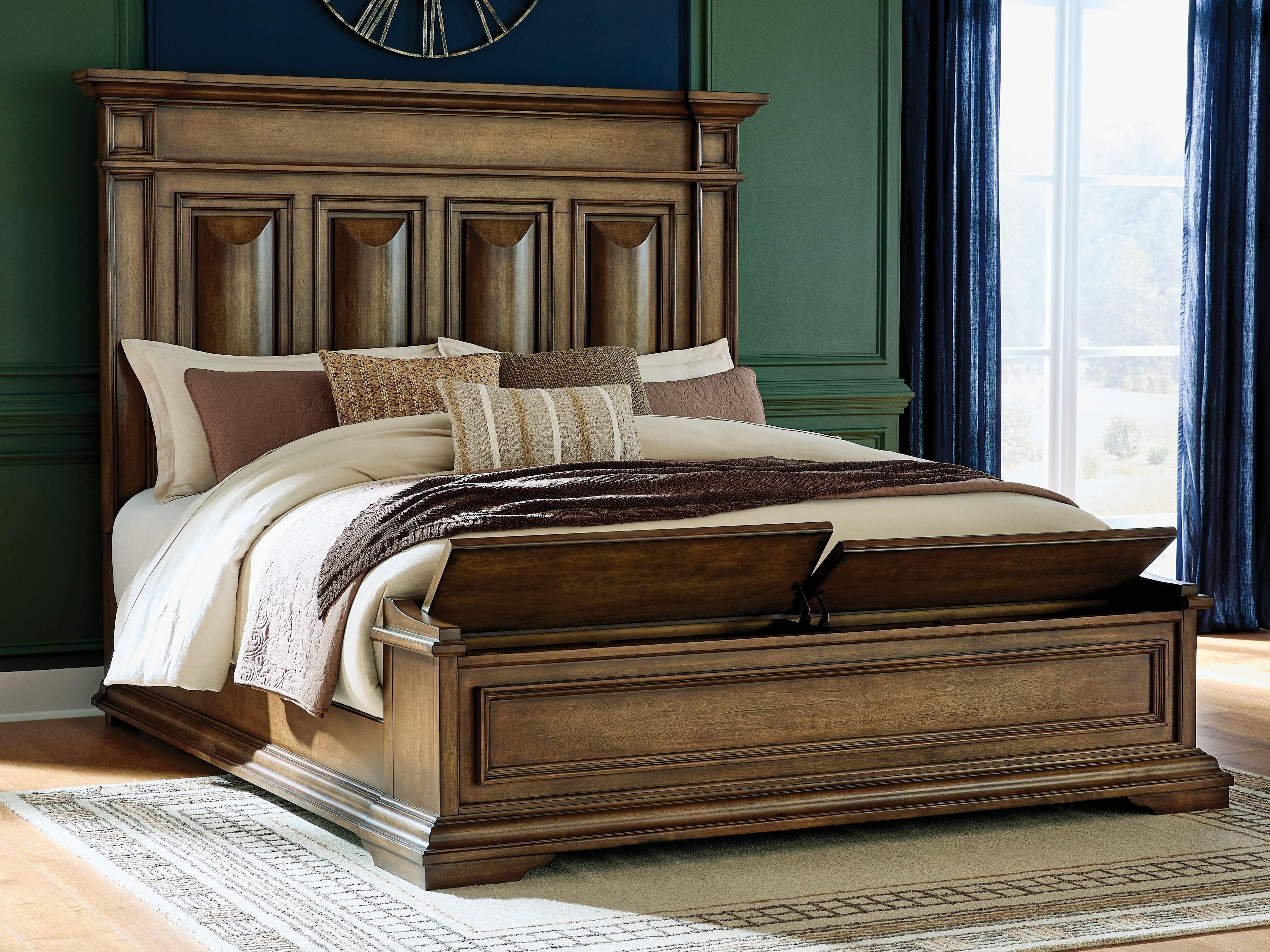 Ashley Furniture Frantanna - California King Panel Storage Bed - Brown - Image 9