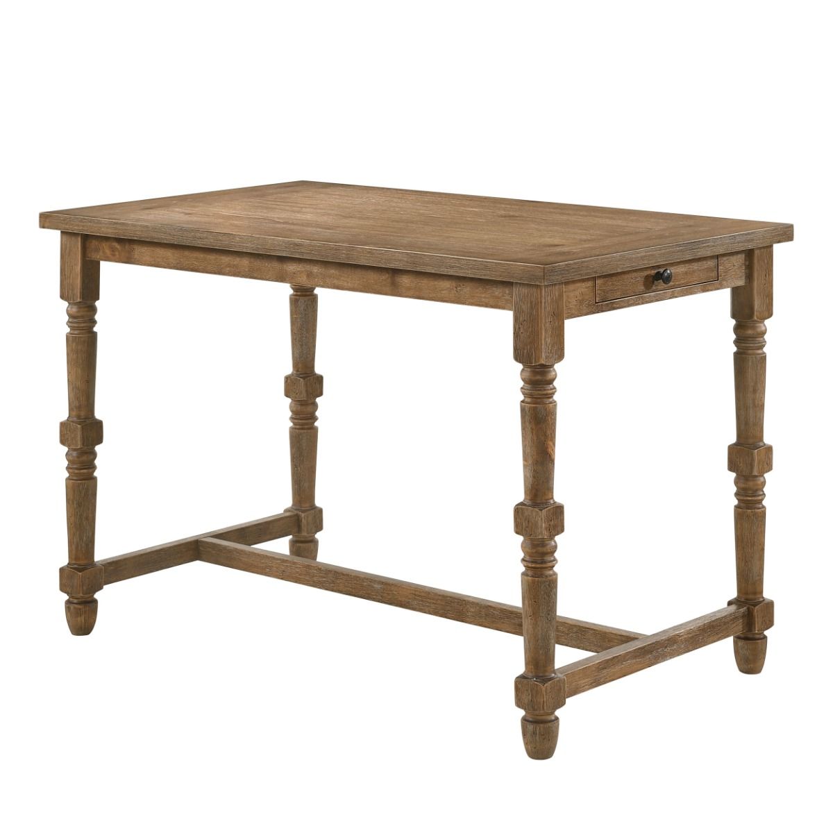 Farsiris - Counter Height Table - Weathered Oak, light brown