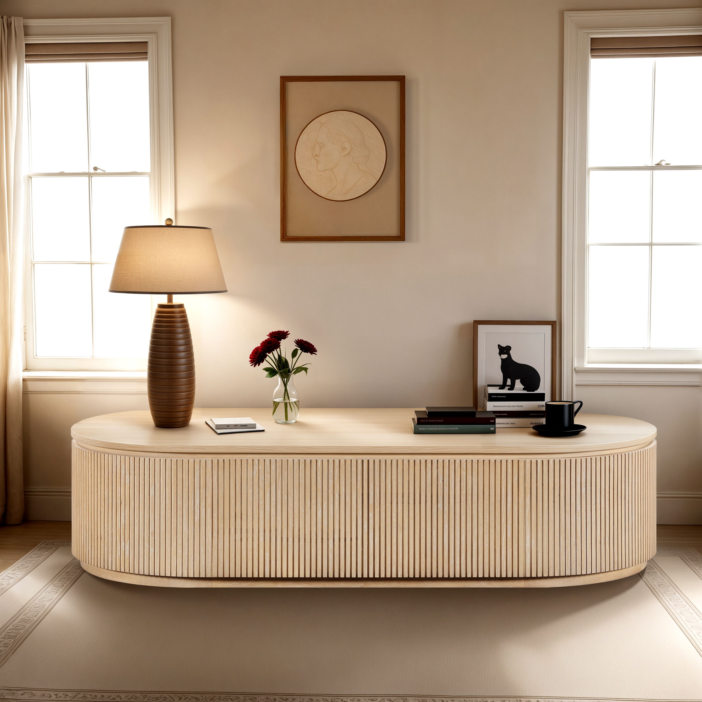 Moana - 64" Rubberwood Coffee Table - Natural