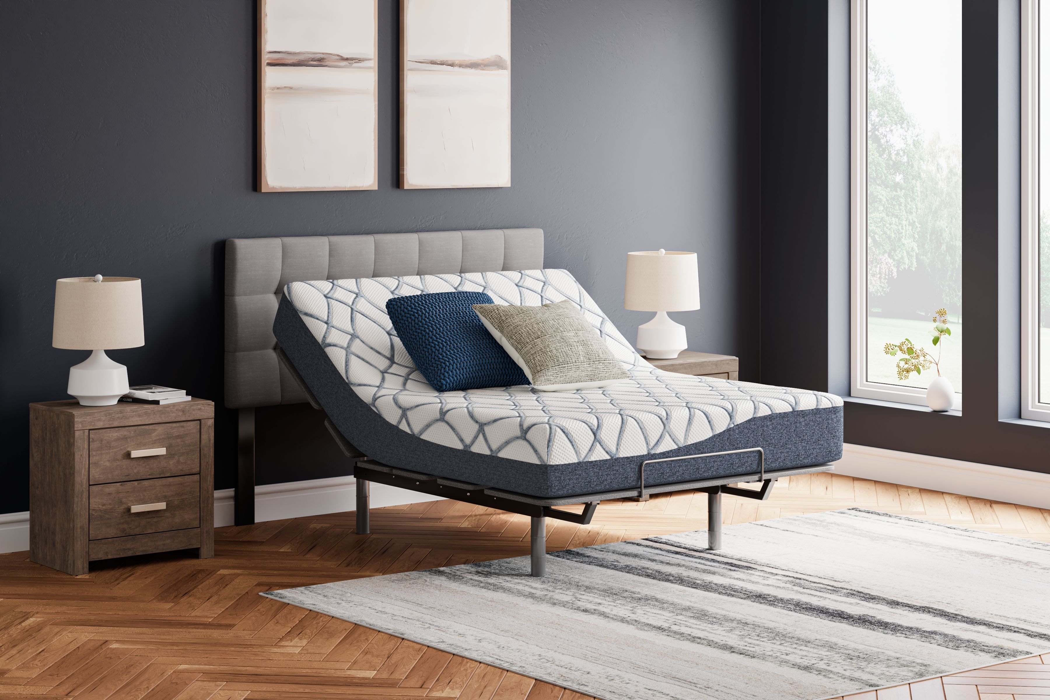 Ashley Furniture 10 Inch Chime Elite 2.0 - Twin Mattress - White / Blue - Image 9