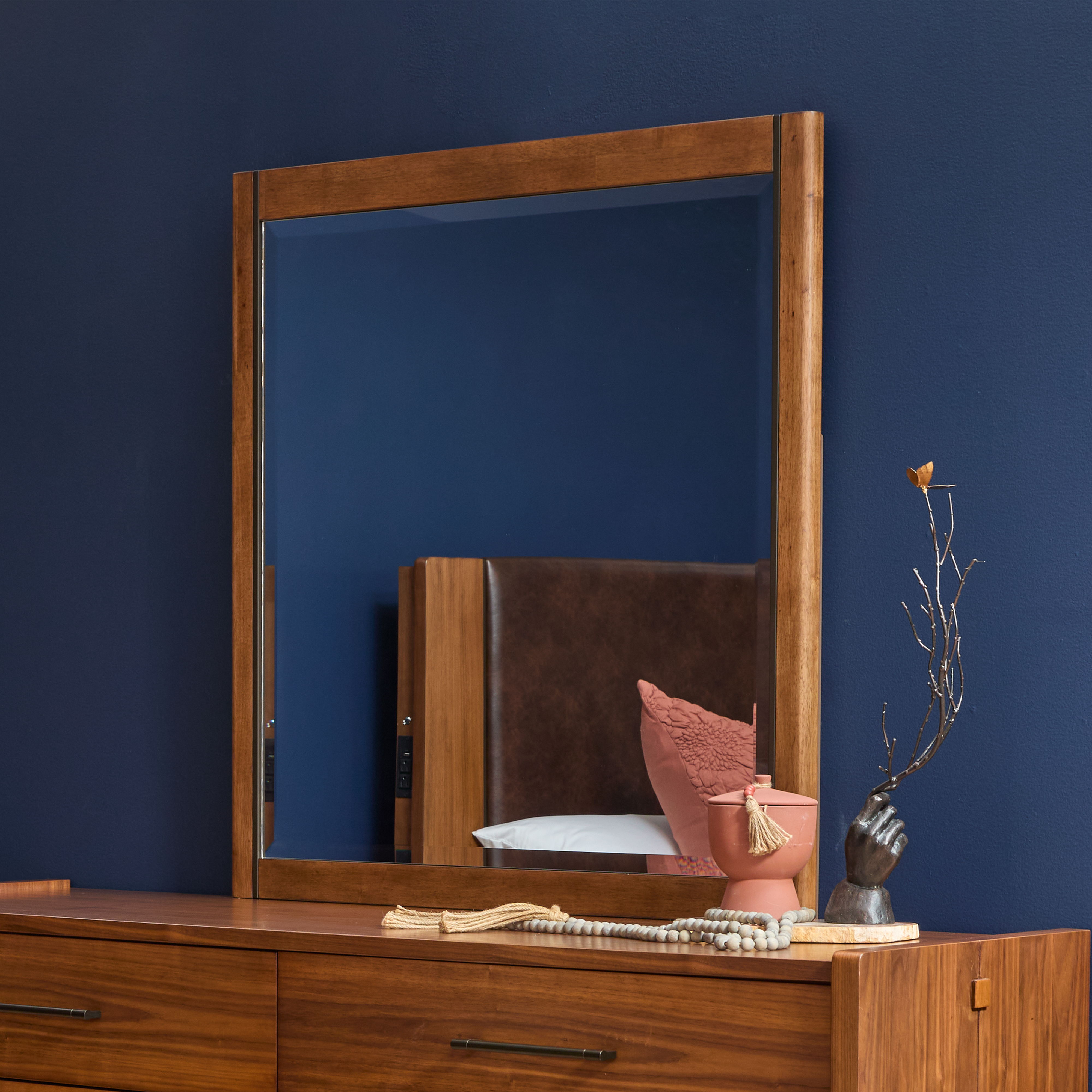 Lincoln - Mirror - Warm Walnut, light brown, view 6