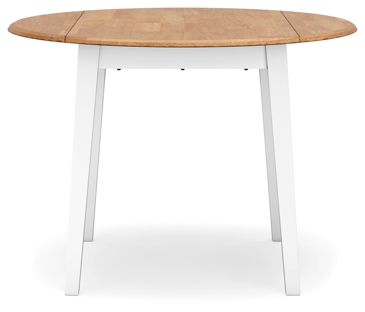 Ashley Furniture Gesthaven - Round Dining Room Drop Leaf Table - Natural / White - Image 4