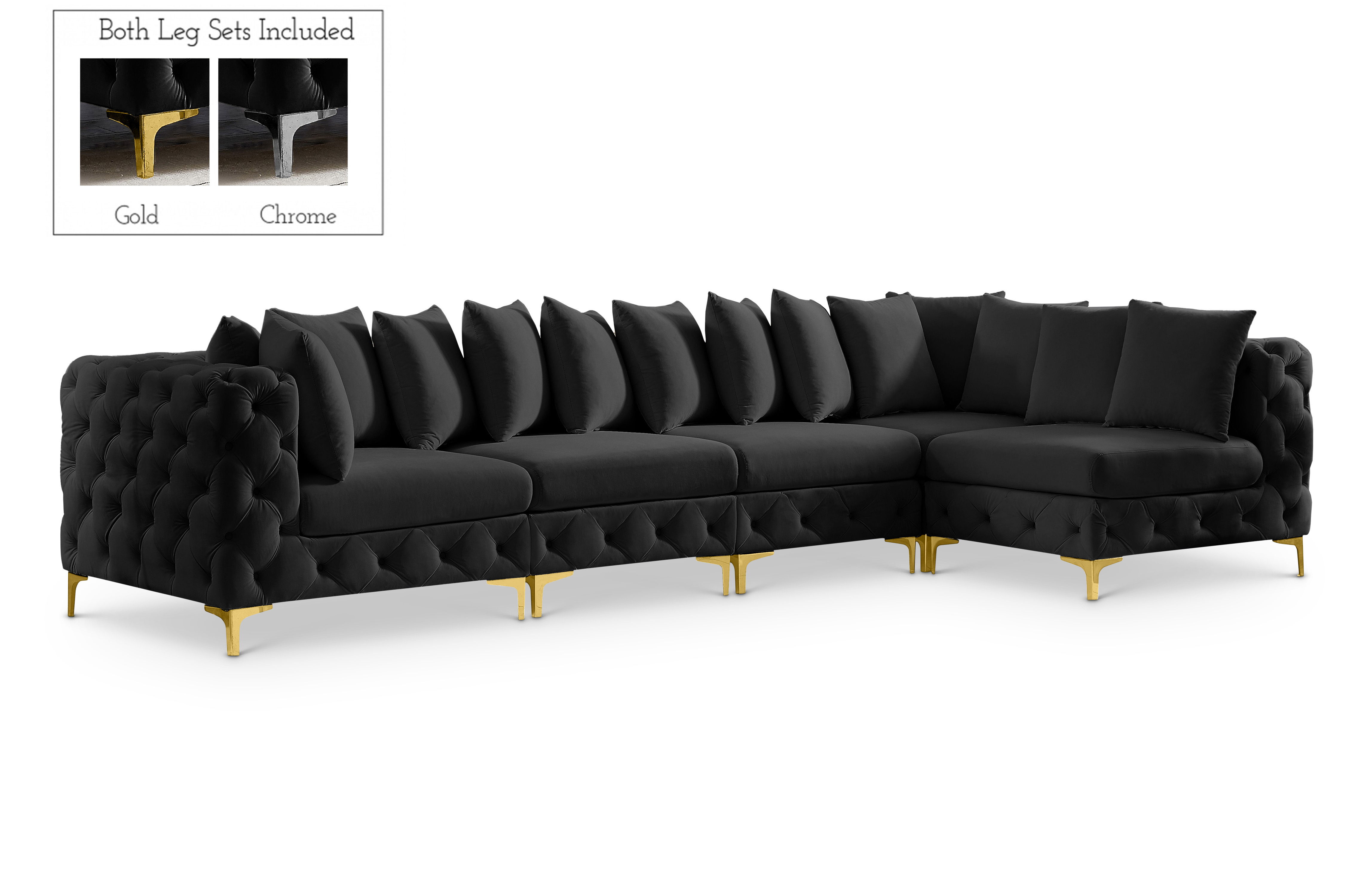 Tremblay - 5 Piece Modular Sectional - Black