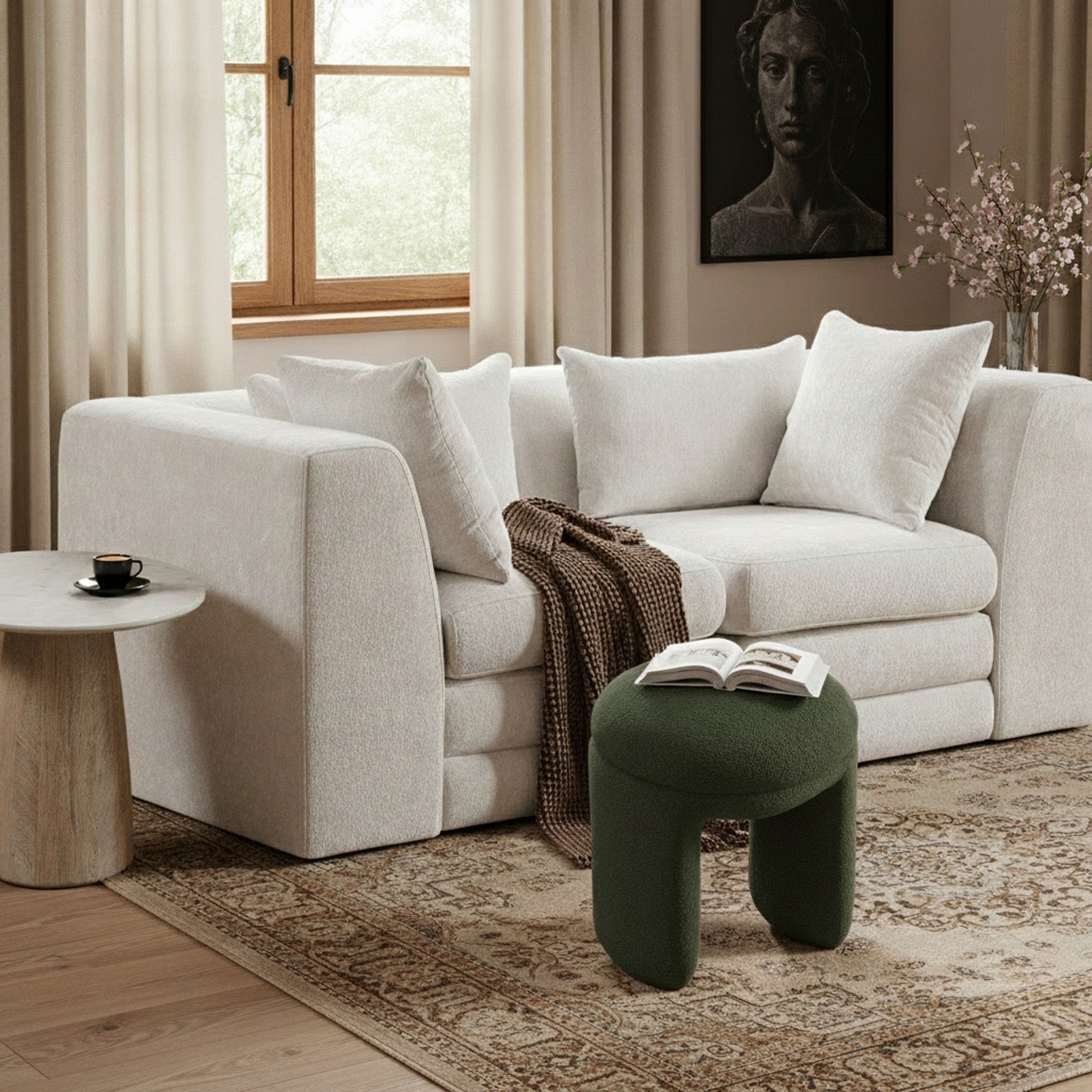 Bowen - Ottoman / Stool - Green