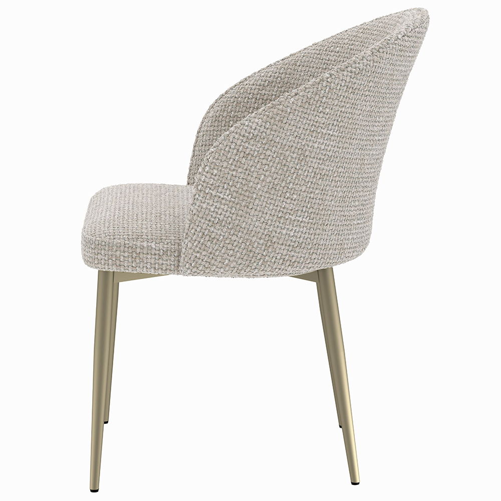 Cora - Side Chair (Set of 2) - Champange Fabric, beige, view 2