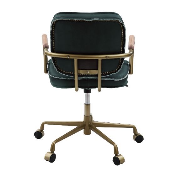 Siecross - Office Chair - Emerald Greentop Grain Leather, dark green, view 2