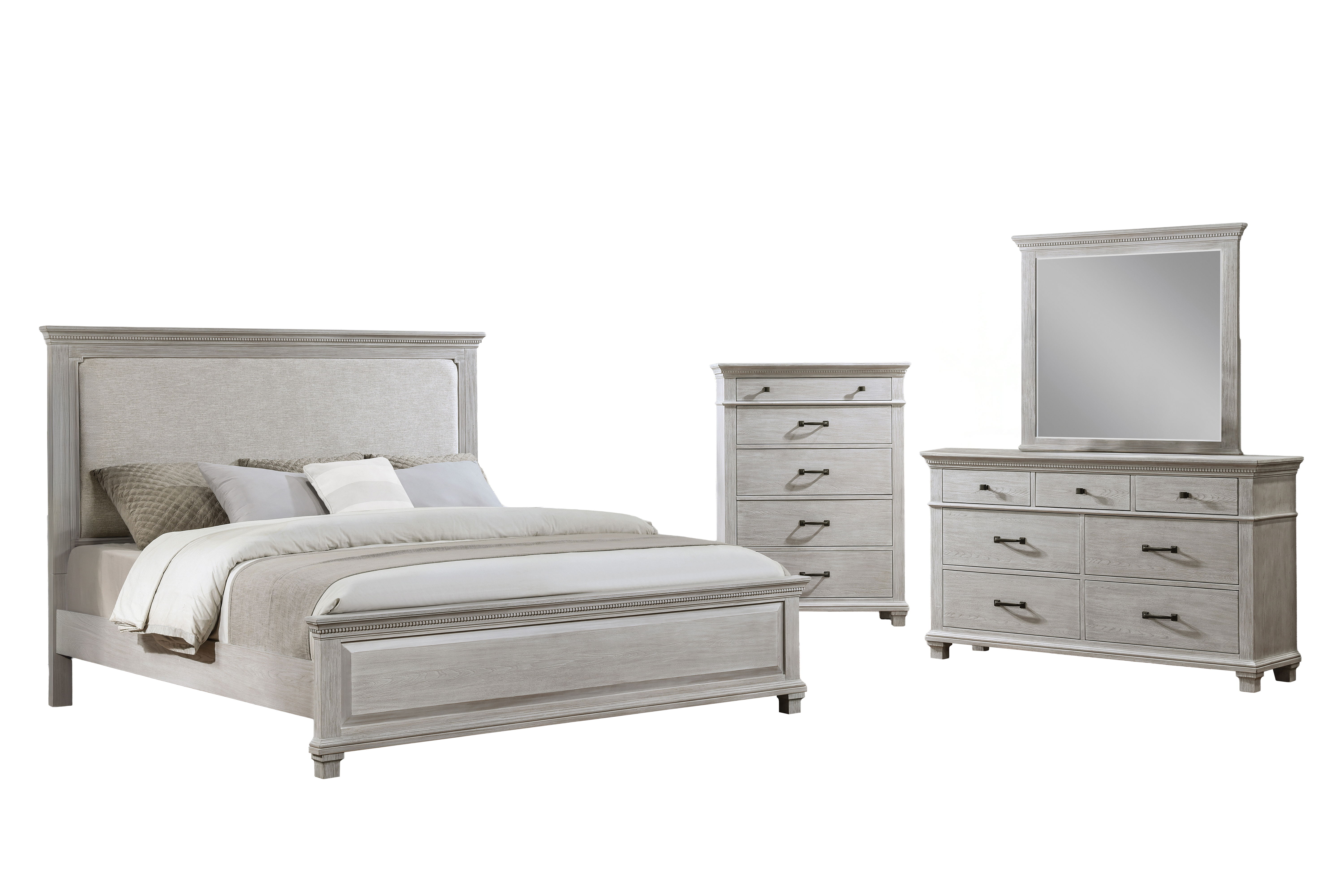 California King · 4 Pc · Bed, Dresser, Mirror, Chest