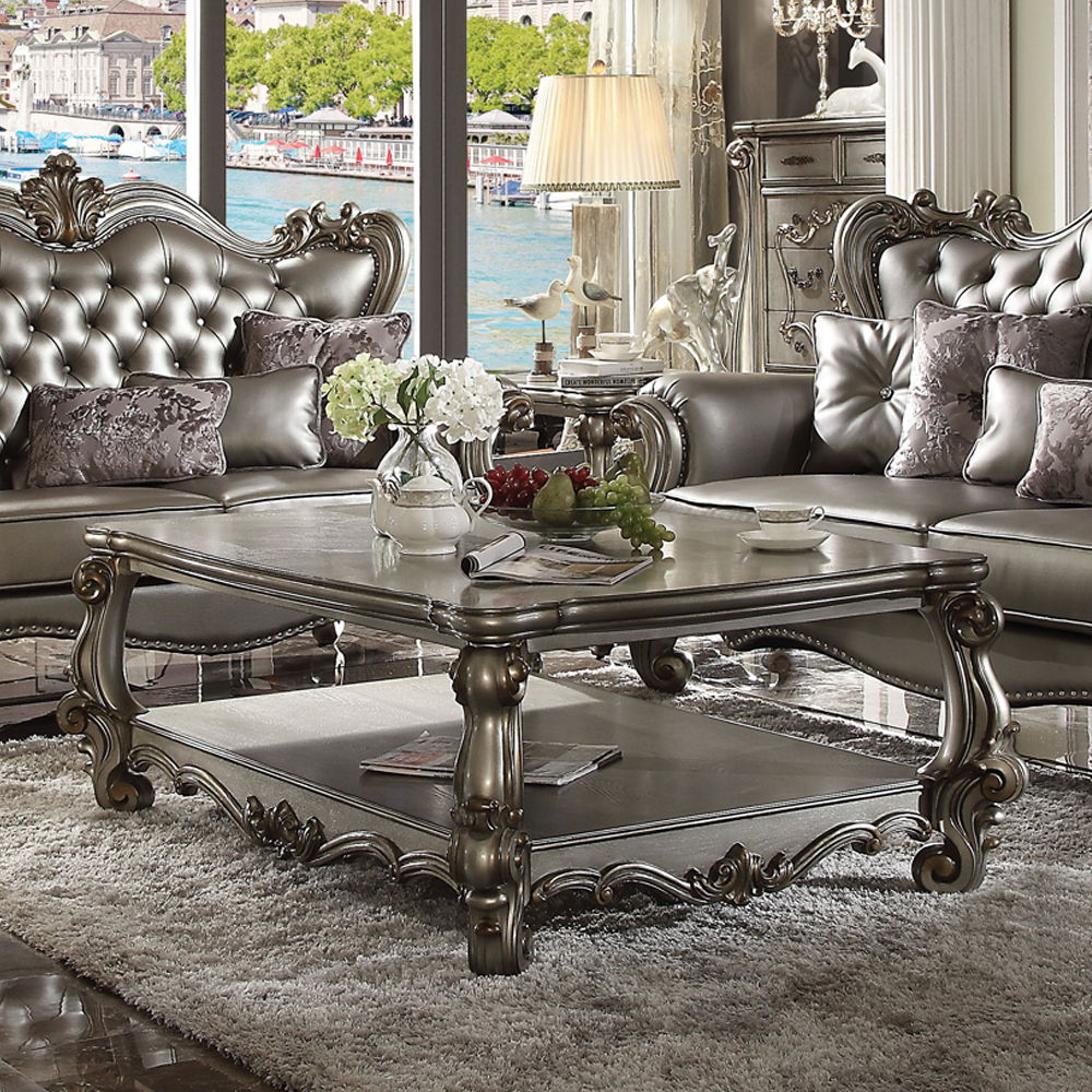 Versailles - Coffee Table - Antique Platinum, silver, view 3