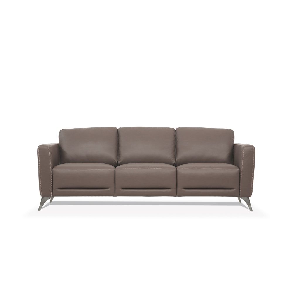 Malaga - Sofa - Taupe Leather, dark brown, view 7