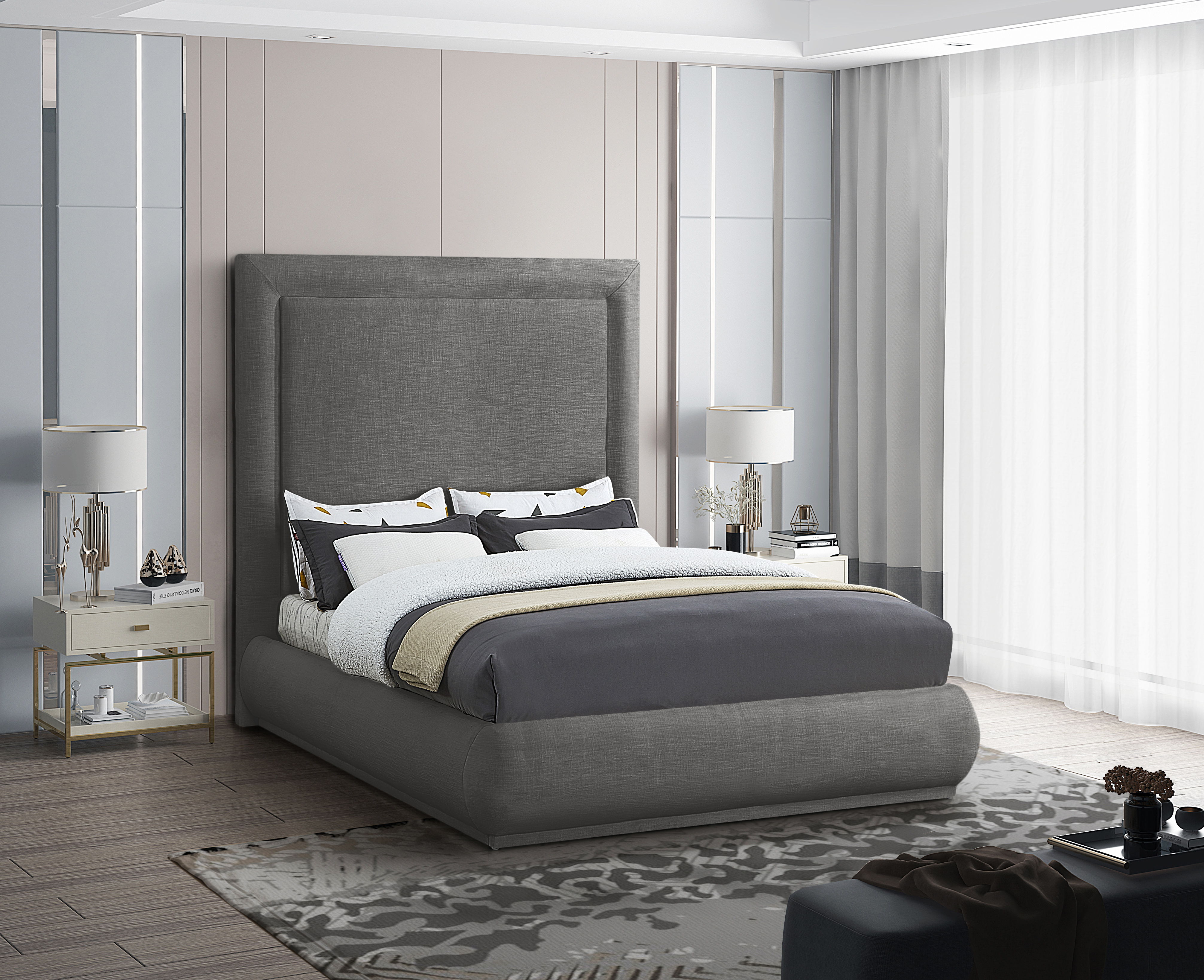 Brooke - King Bed - Gray