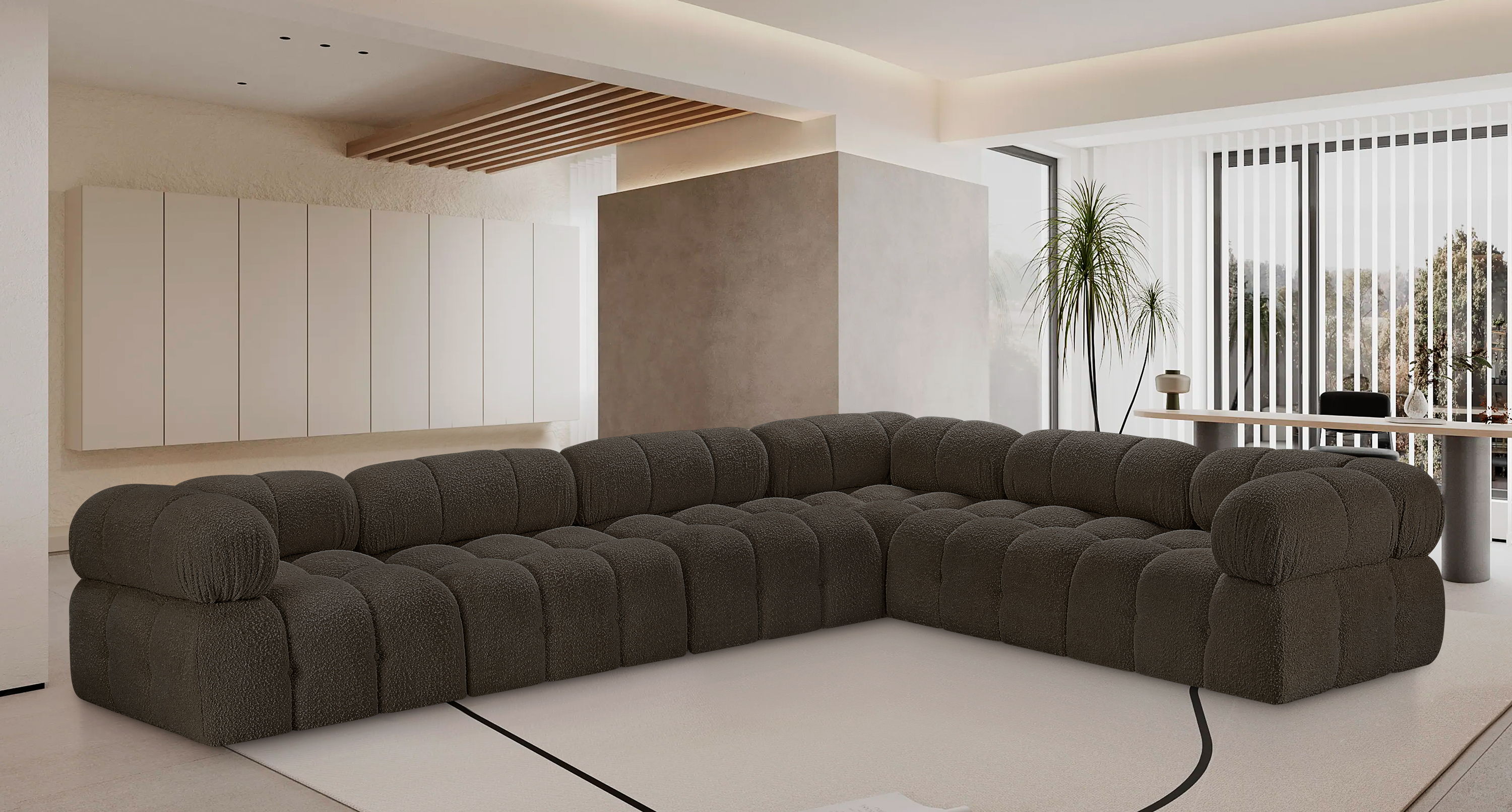 Ames - 6 Piece Modular Corner Sectional - Brown