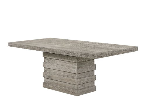 Faustine - Dining Table - Salvaged Light Oak, beige