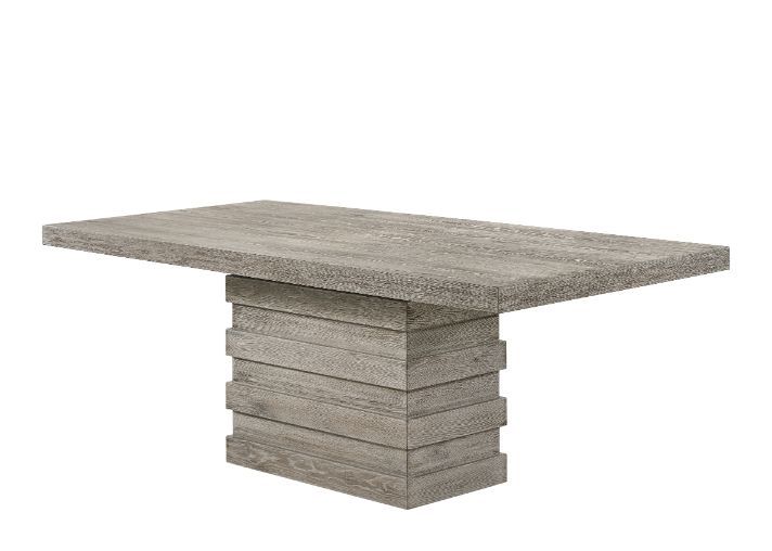 Faustine - Dining Table - Salvaged Light Oak, beige