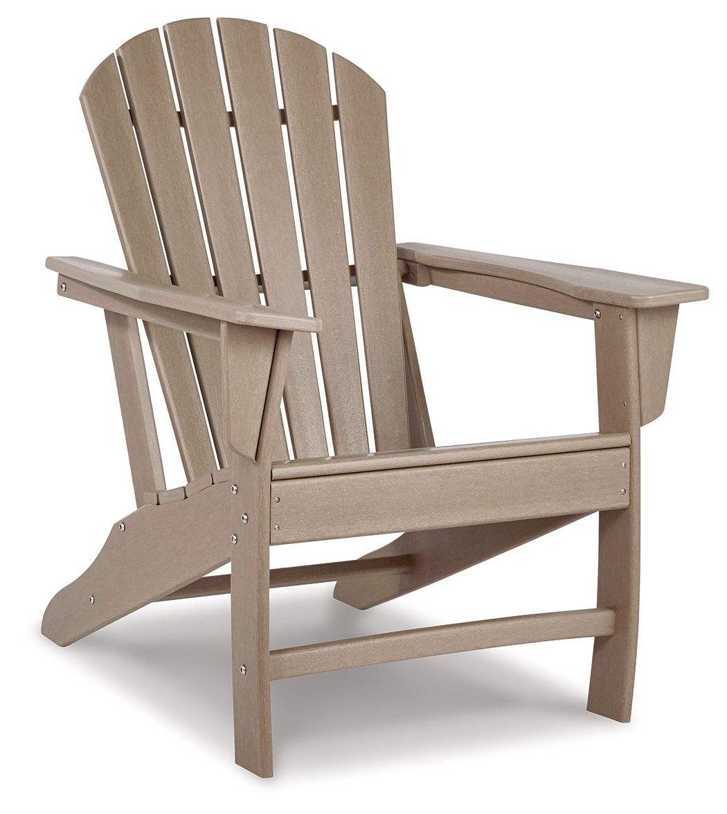 Ashley Furniture Sundown Treasure - 2 Pc. - Adirondack Chair And Ottoman - Driftwood - Image 3