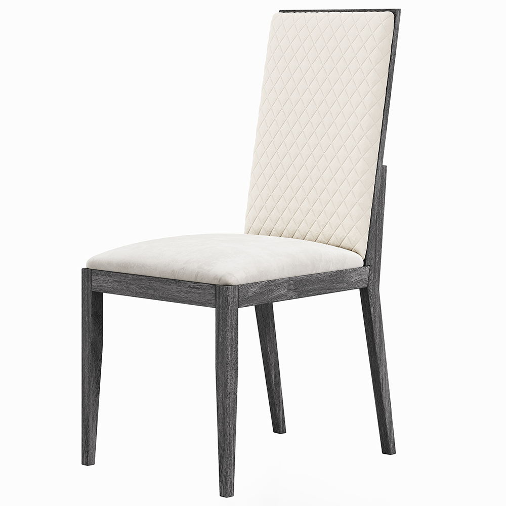 Venezia - Synthetic Leather Side Chair (Set of 2) - Gray, gray, view 2
