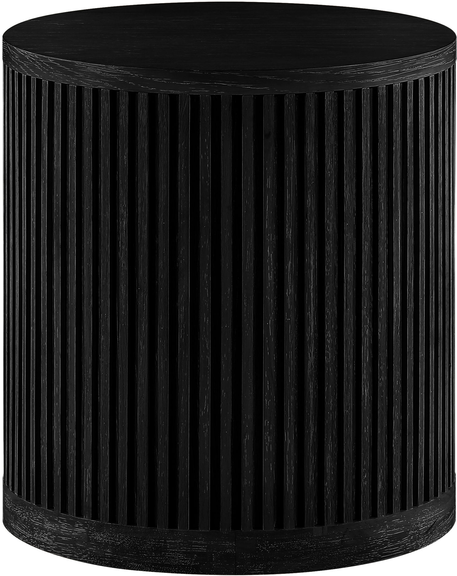 Madera - Oak Veneer And Solid Wood End Table - Black