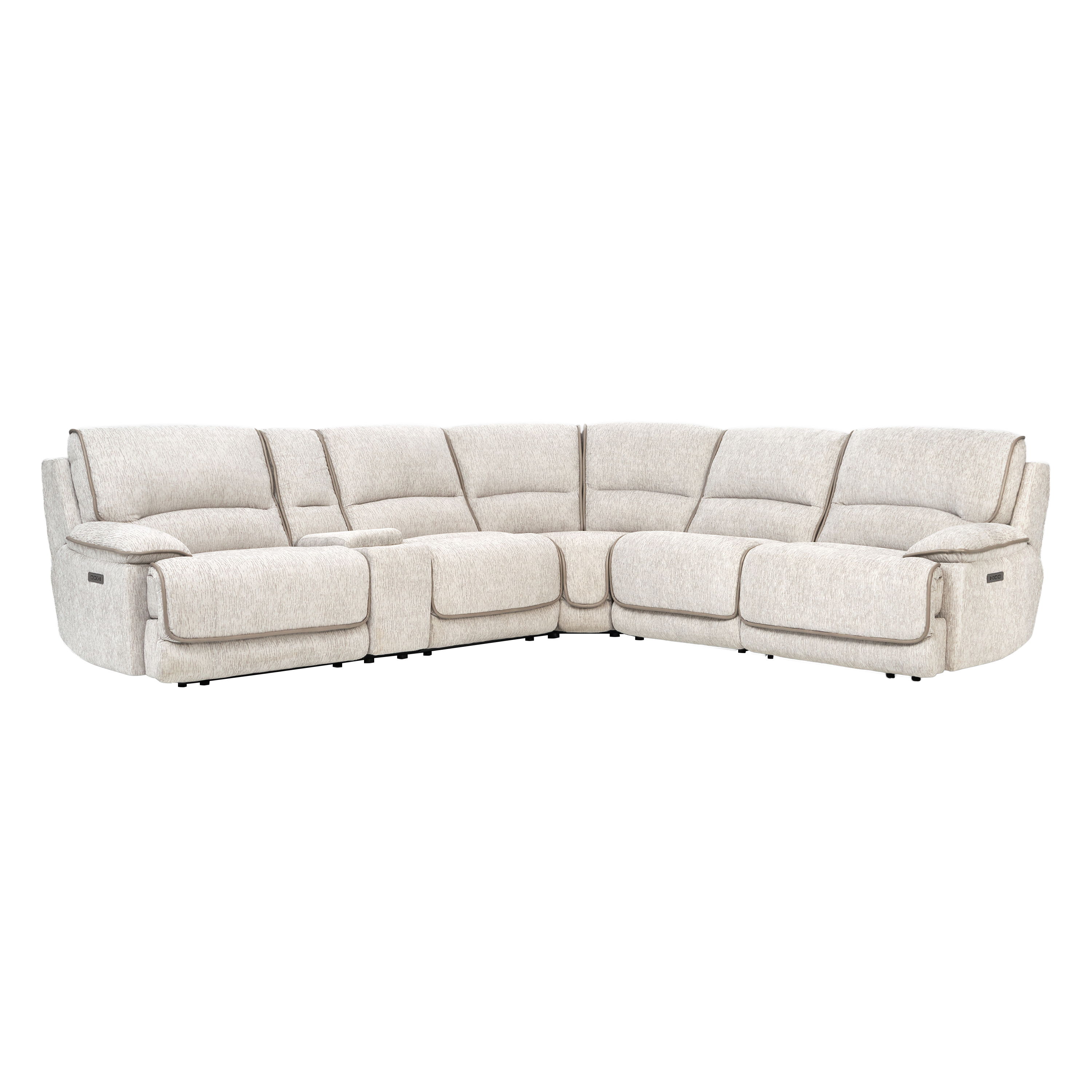Olsen - 6 Piece Power Sectional - Dove