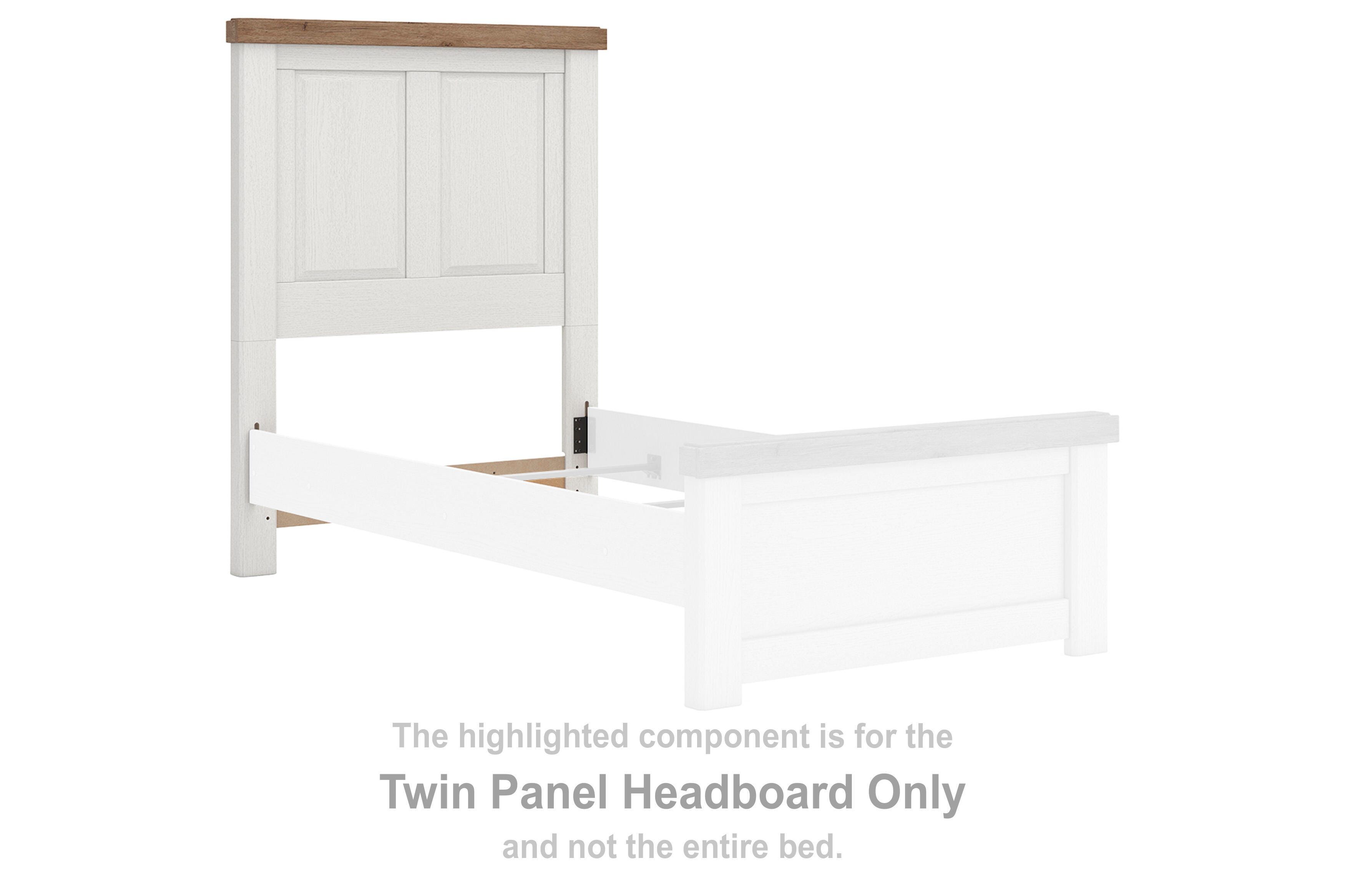 Savonport – Twin Panel Headboard – White / Brown