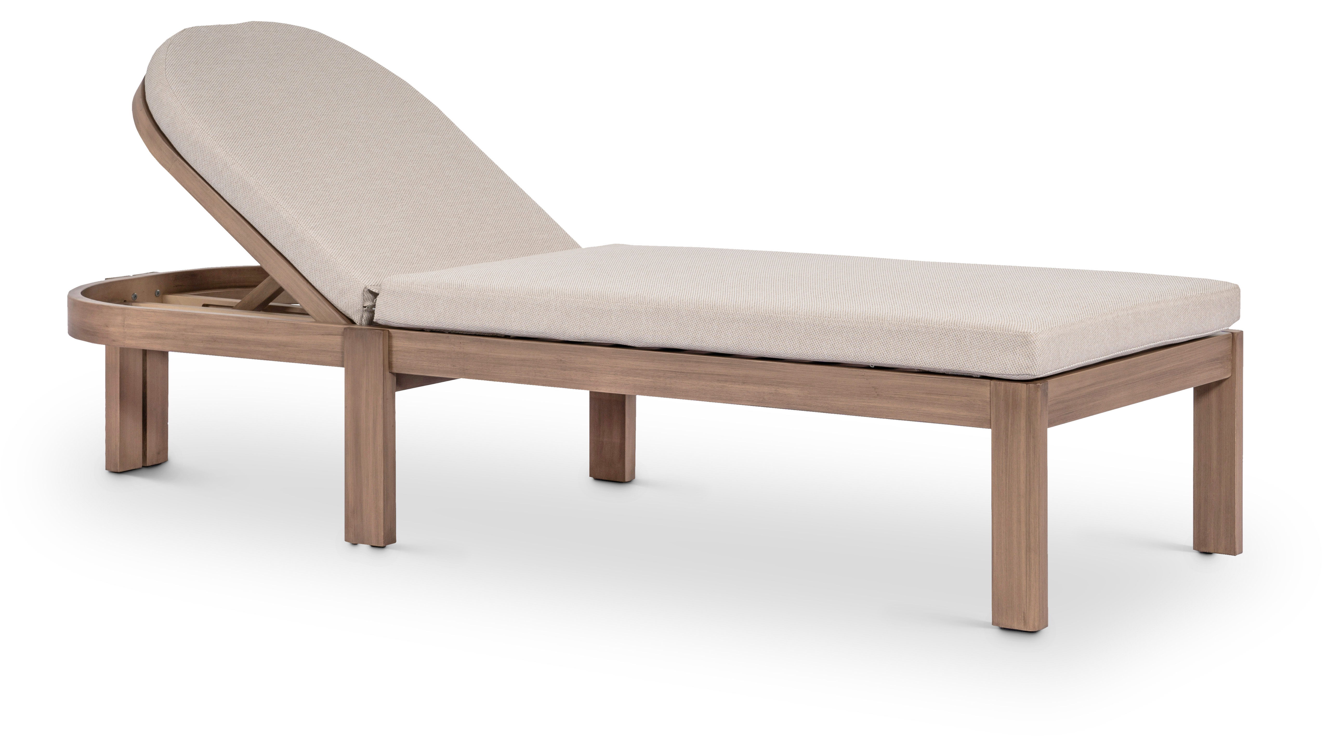 Newport - Water Resistant Fabric Upholstered Outdoor Patio Lounge Chair - Beige