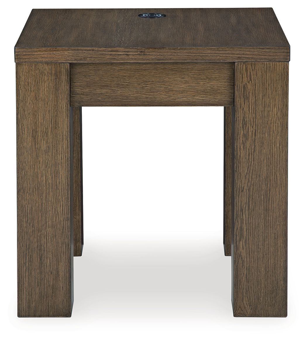 Ashley Furniture Rosswain - Square End Table - Warm Brown - Image 3