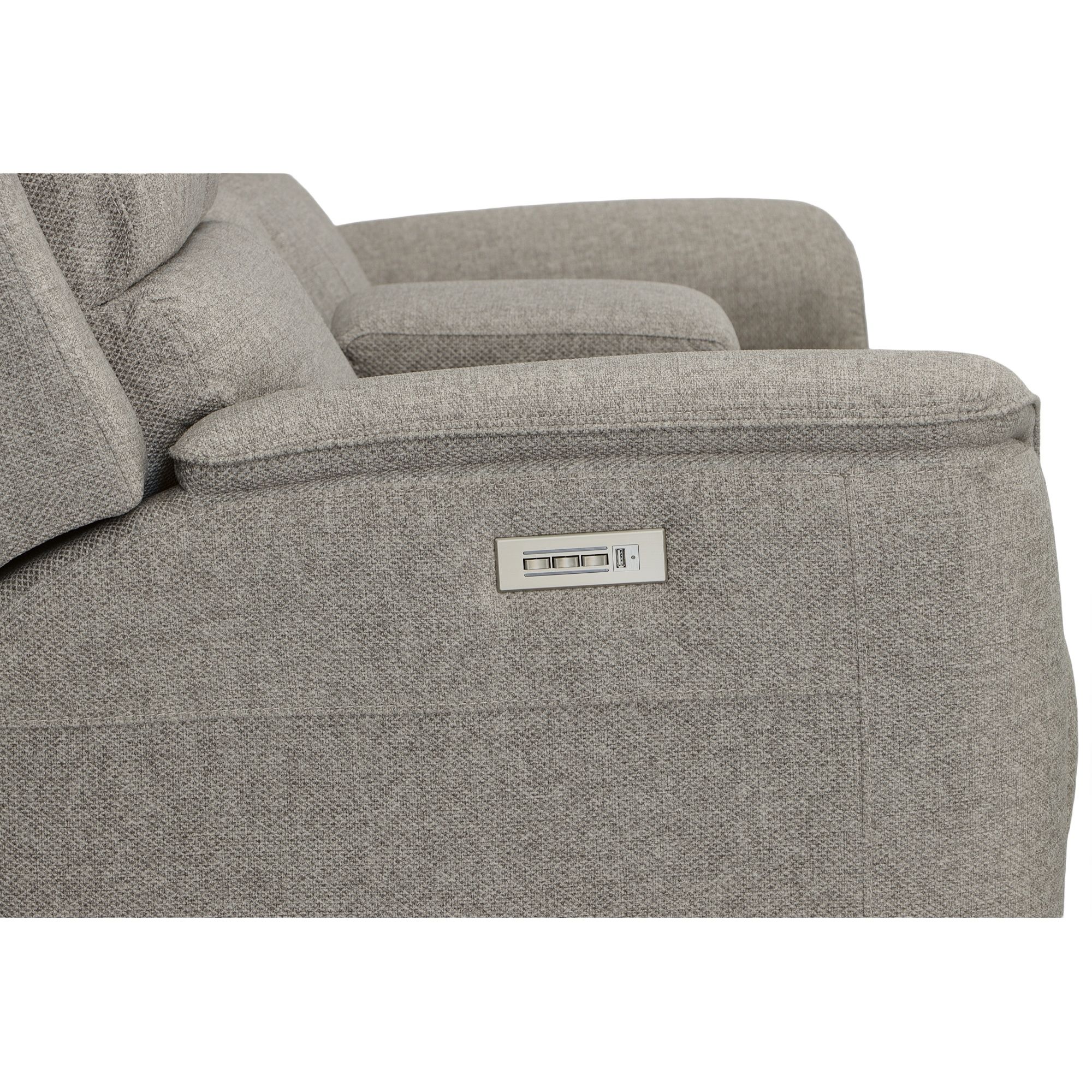 Henry - Power Reclining Loveseat With Console & Power Headrests & Lumbar - Fog, gray, view 4