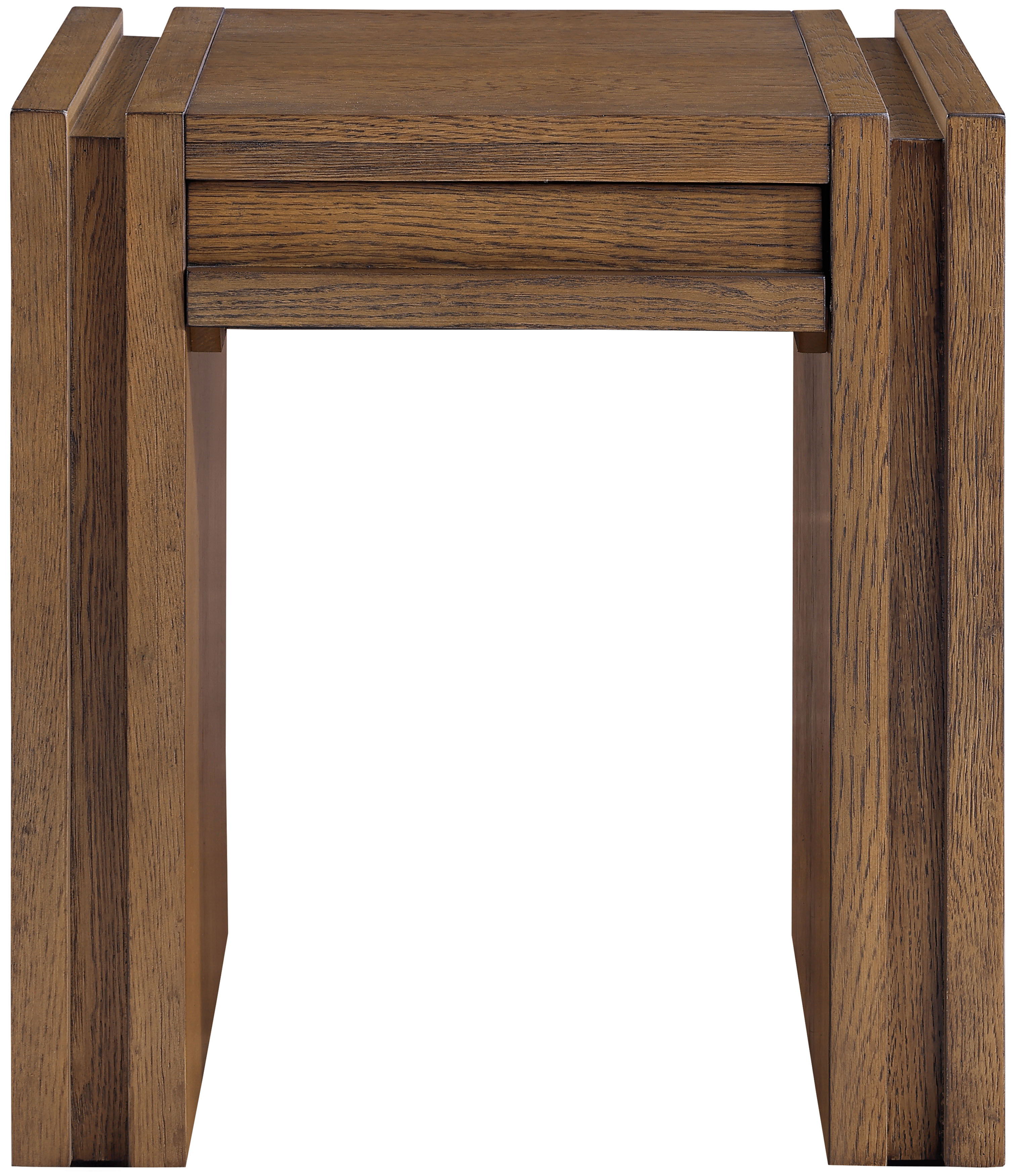 Stanton - Oak Veneer And Solid Wood End Table - Brown