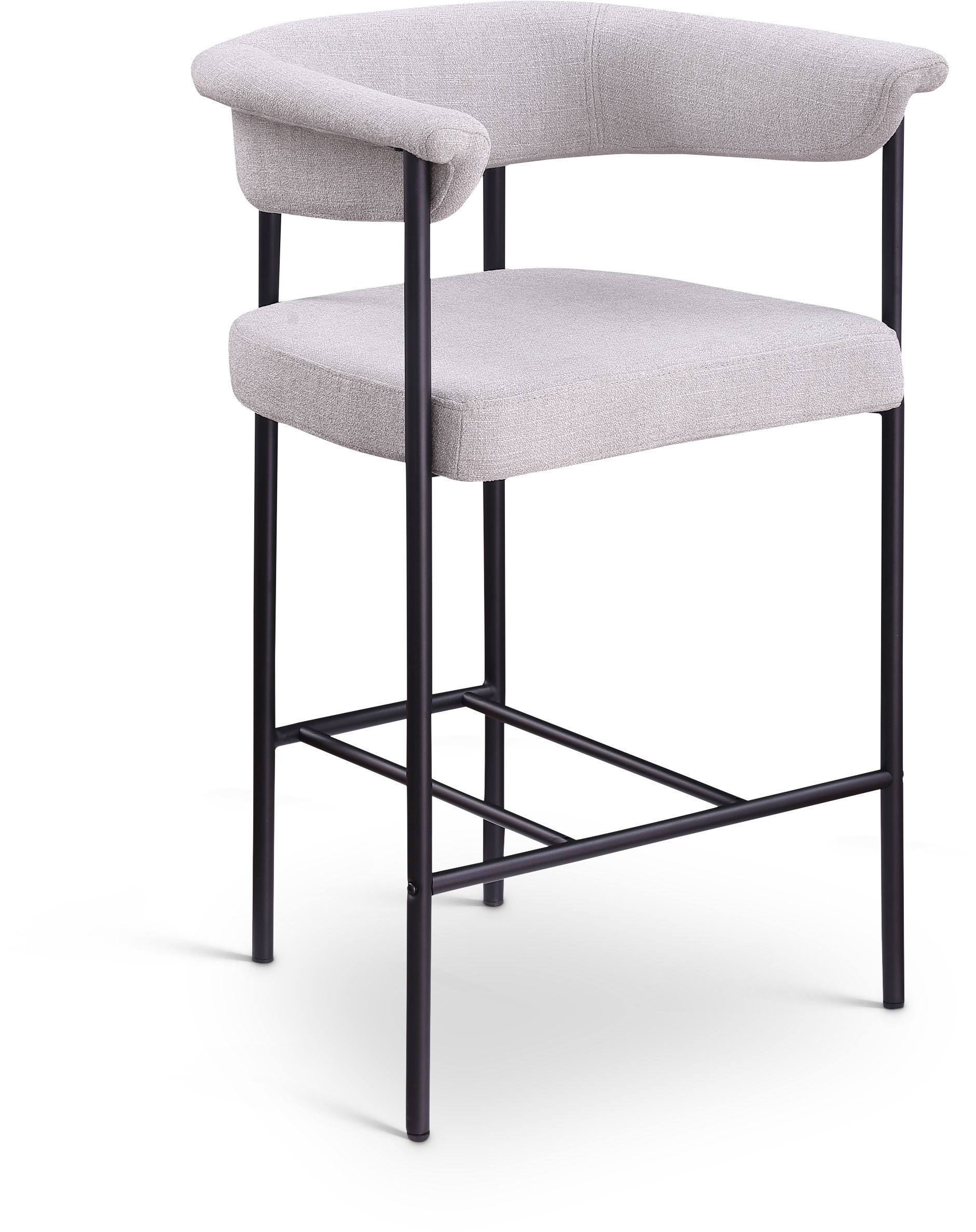 Malin - Linen Counter Stool (Set of 2) - Gray