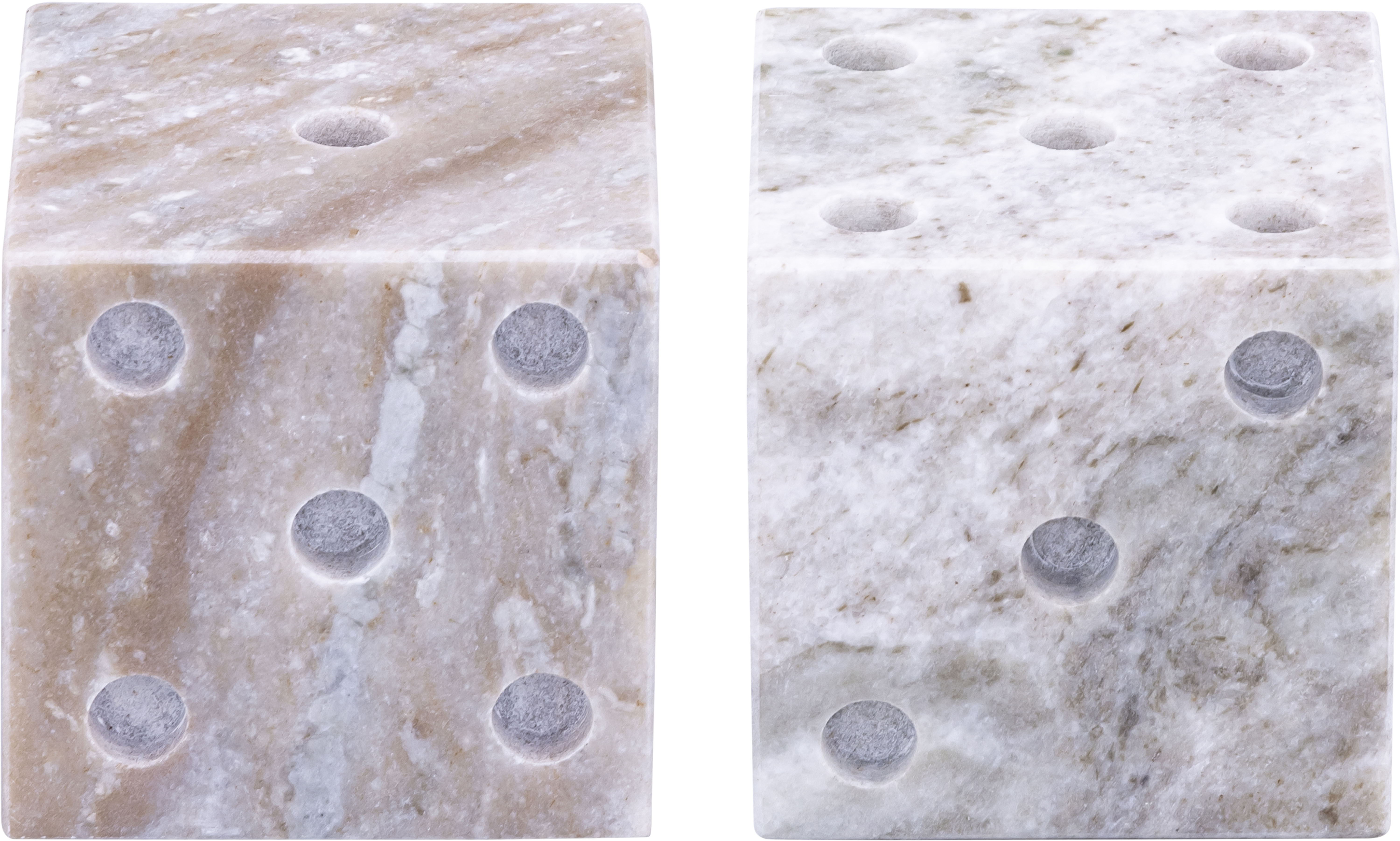 Dice - Marble Decorative - Brown