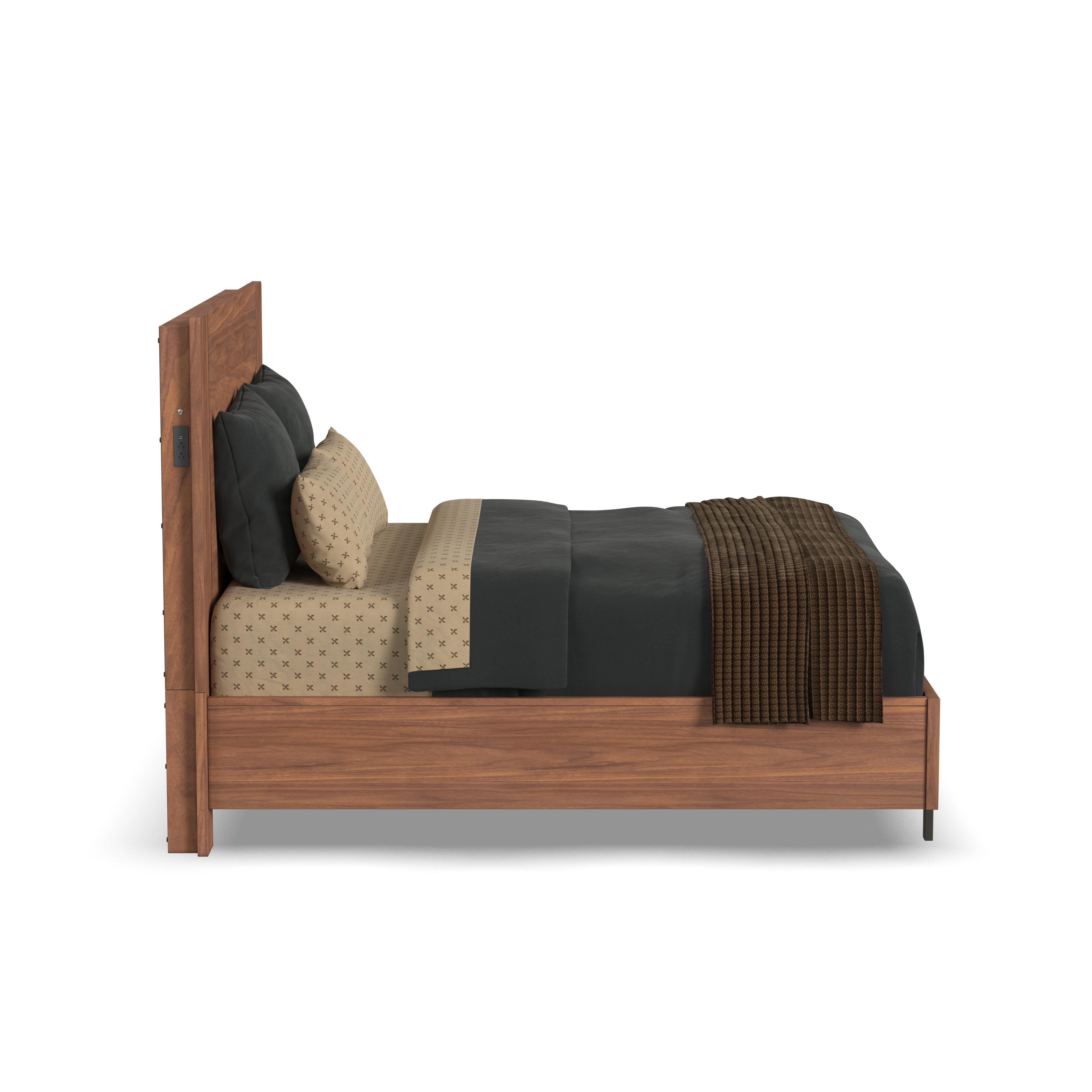 Lincoln - Queen Panel Bed - Warm Walnut, light brown, view 6