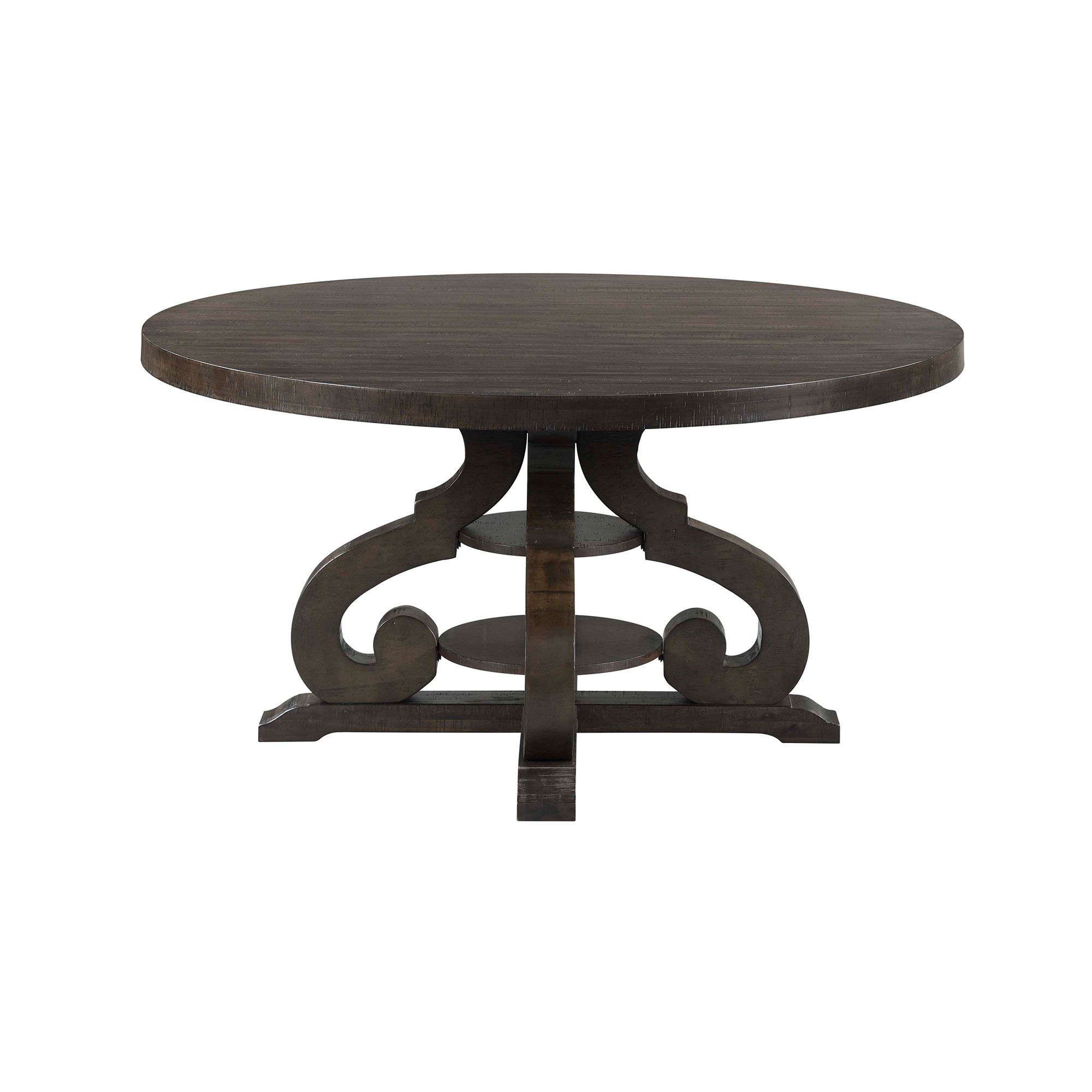 Stone - Round Dining Table - Smokey Walnut