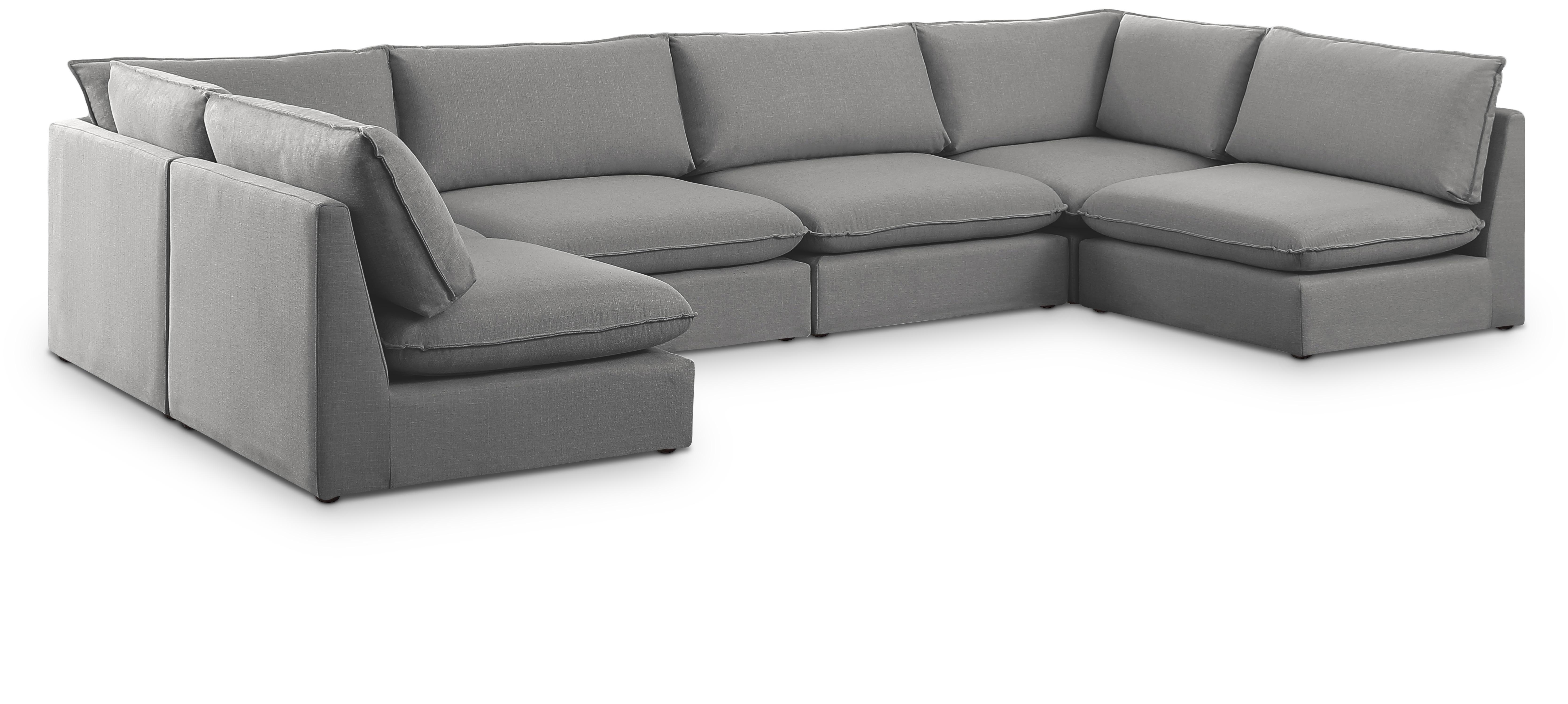 Mackenzie - 6 Piece Modular U-Shaped Sectional - Gray