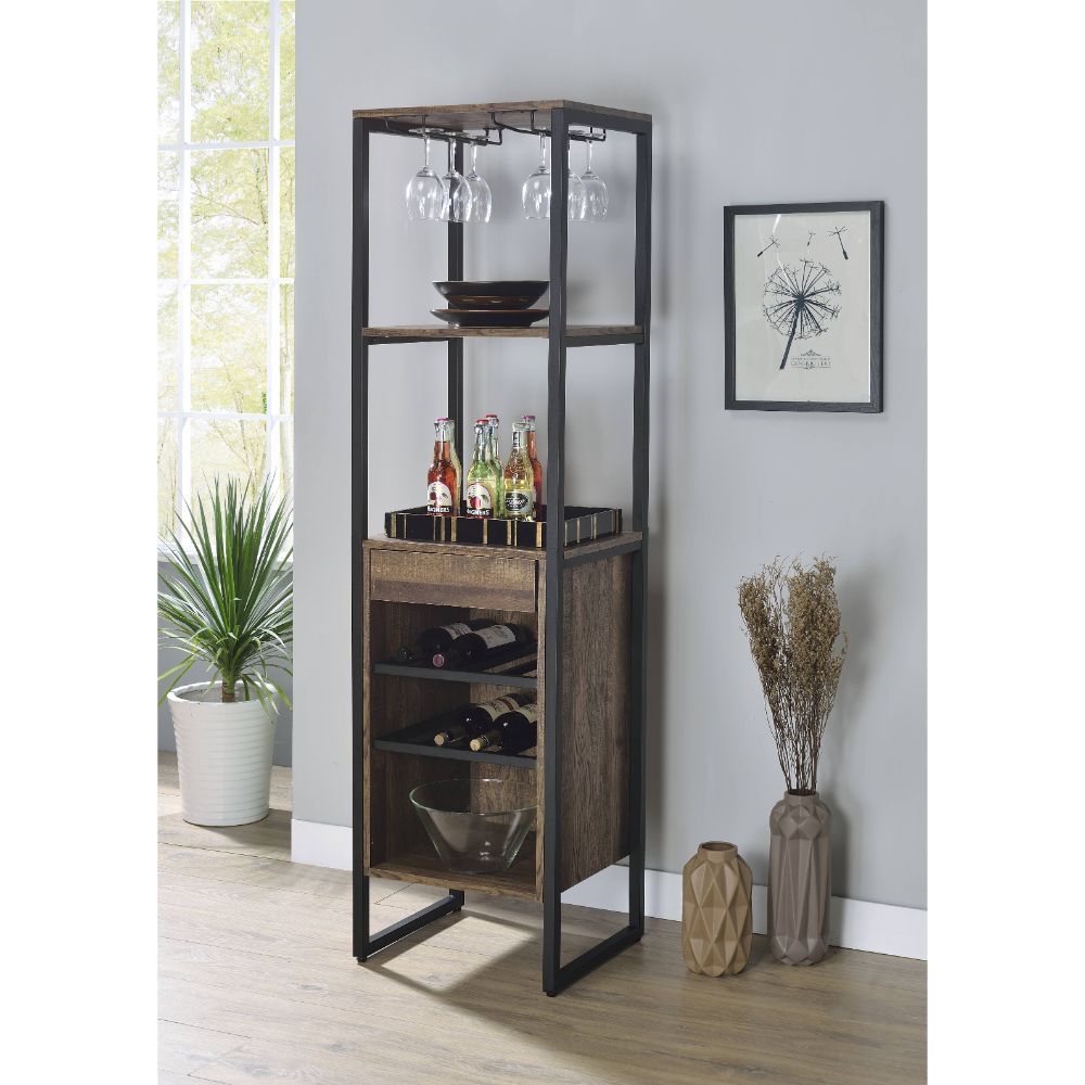 Narik - Wine Rack - Weathered Oak, light brown, view 3