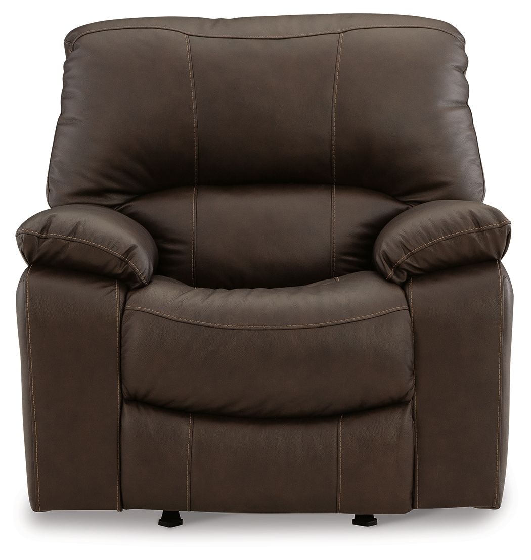 Ashley Furniture Leesworth - 3 Pc. - Power Reclining Sofa, Loveseat, Rocker Recliner - Dark Brown - Image 14