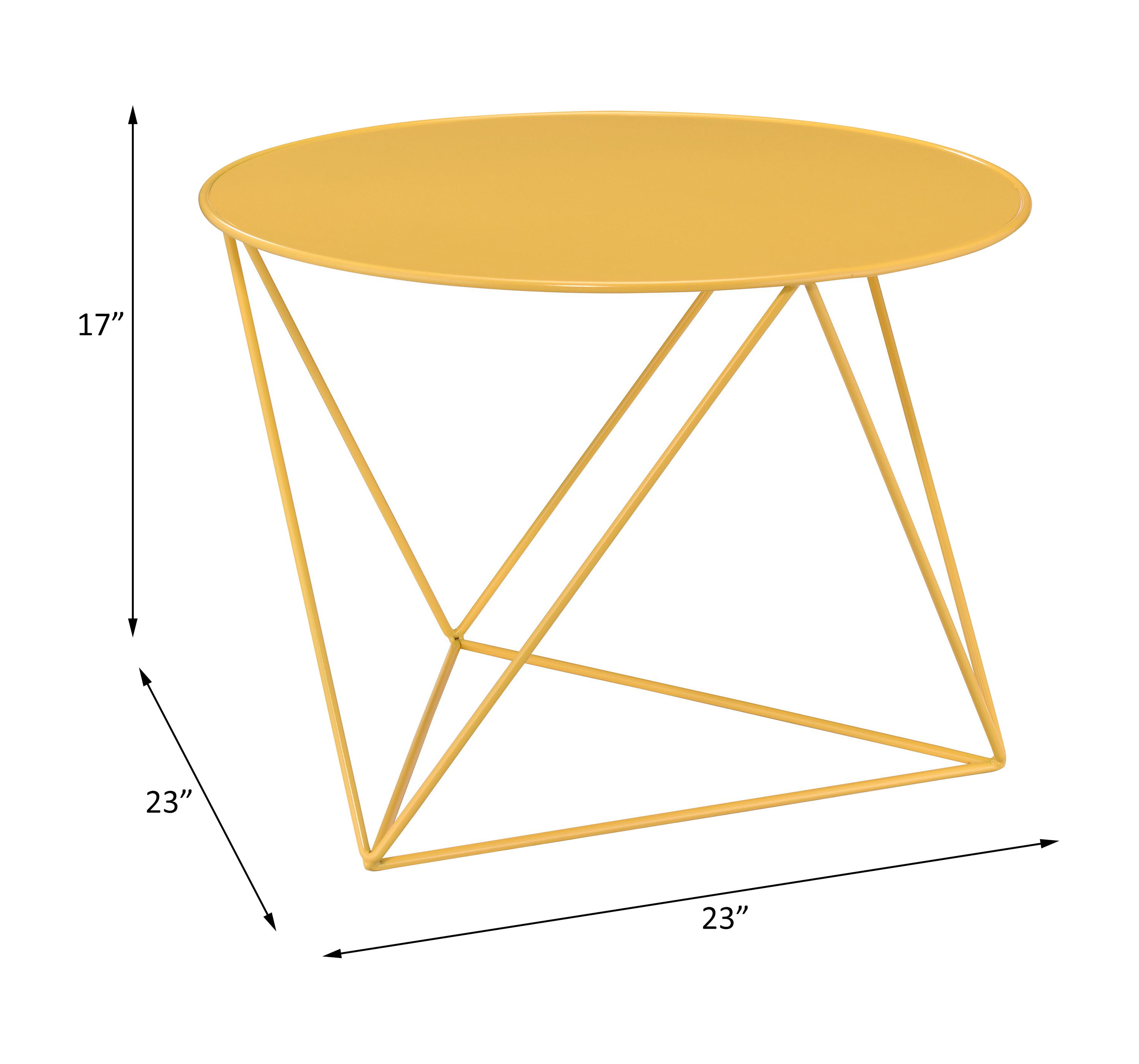 Epidia - Accent Table - Yellow, yellow, view 4