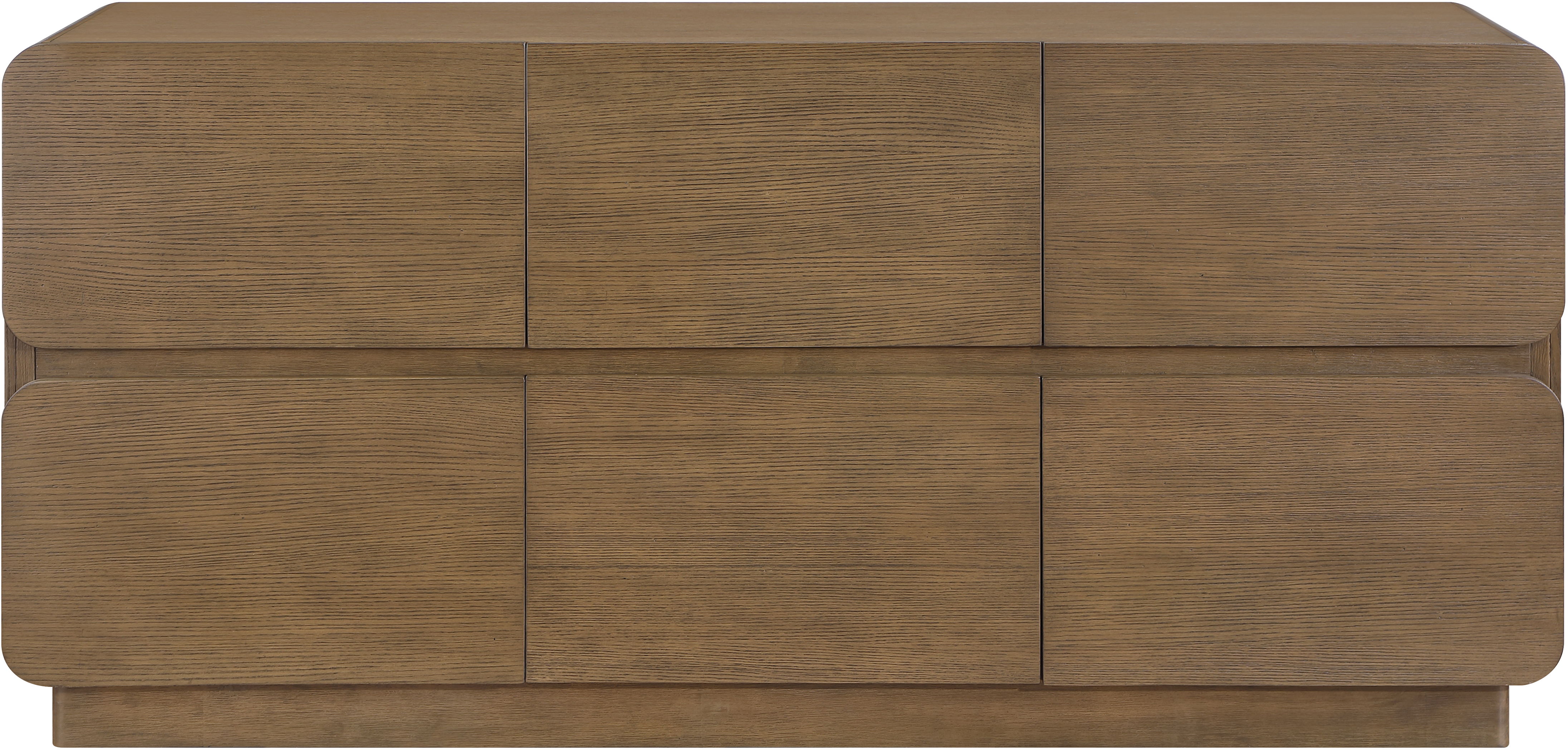 Adagio - Solid Wood And Oak Veneer Dresser - Brown