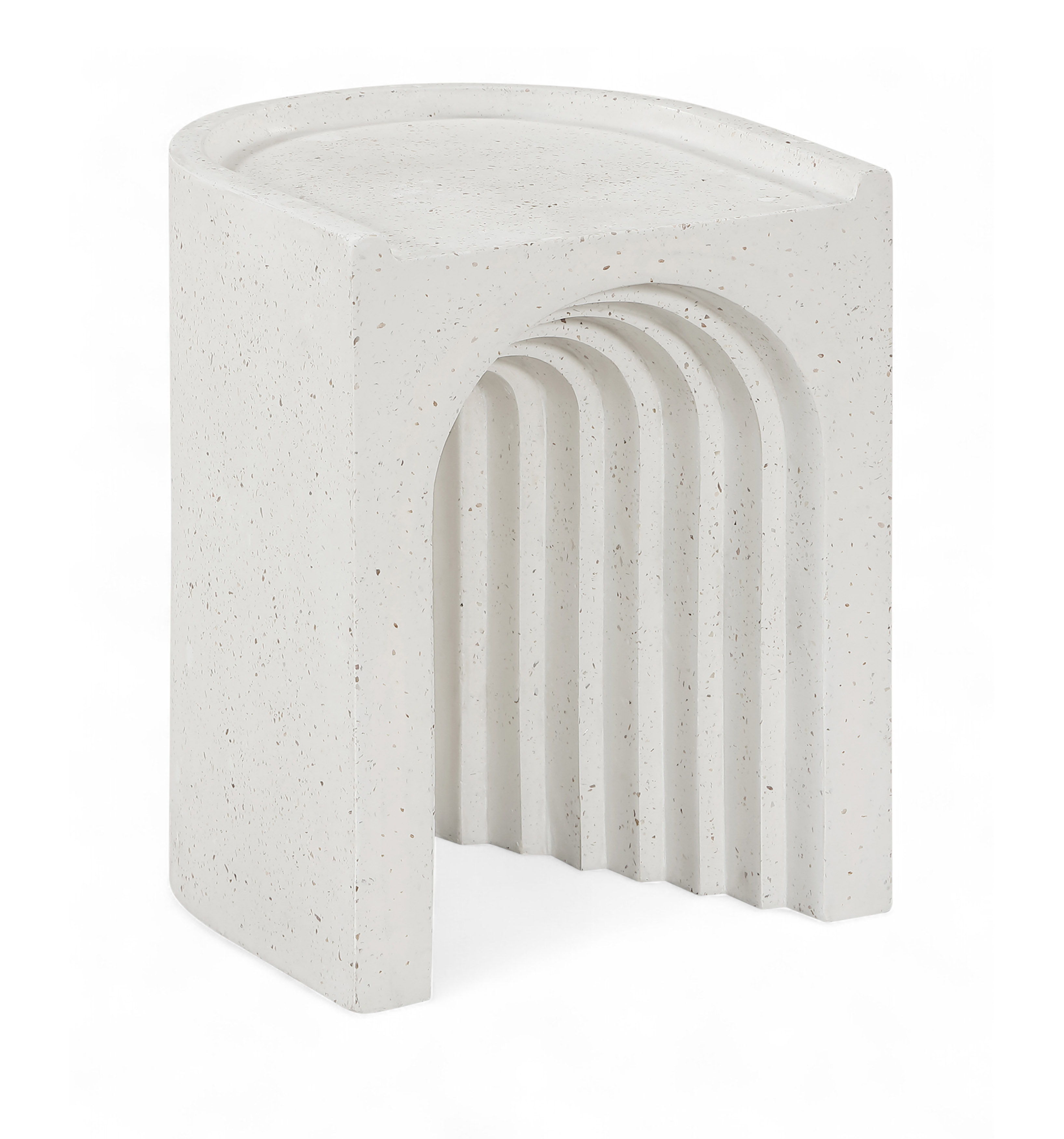 Avenda - Concrete End Table - Terrazzo