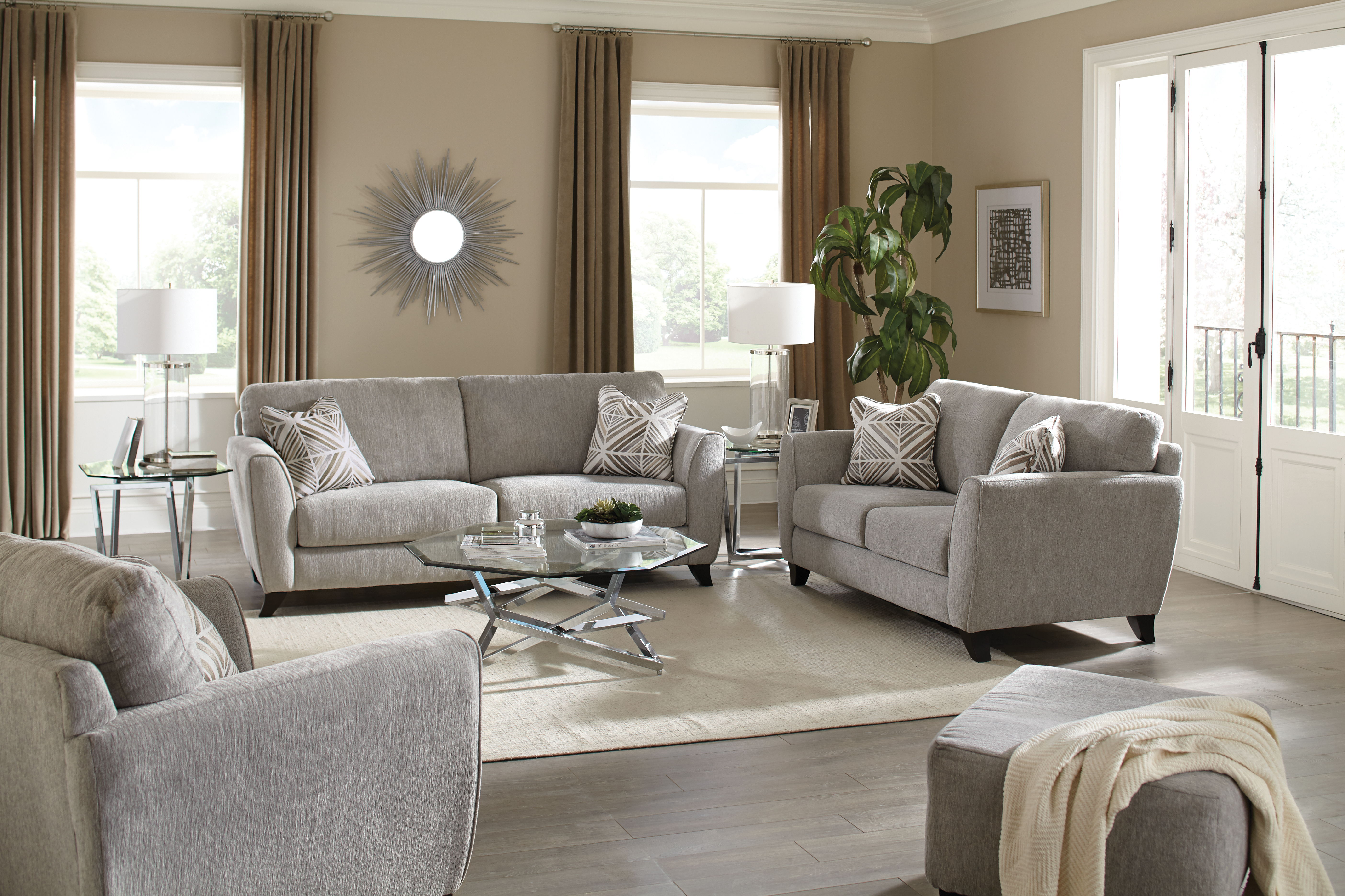 Alyssa Pebble Living Room Group Image