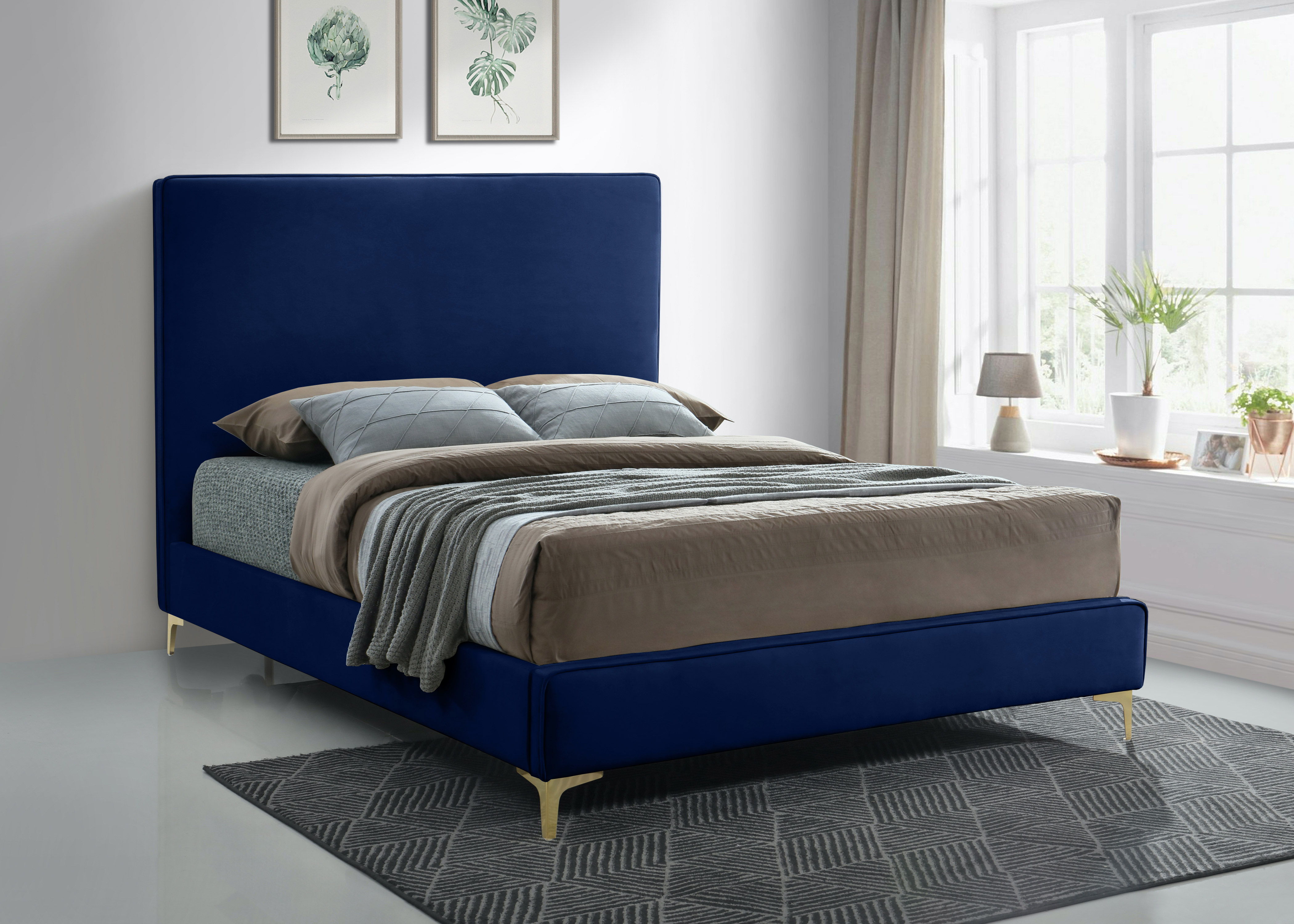 Geri - Queen Bed - Navy