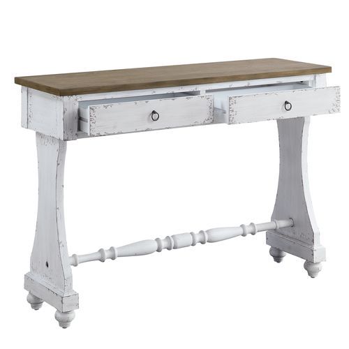 Carminda - Console Table - Antique White, white, view 3